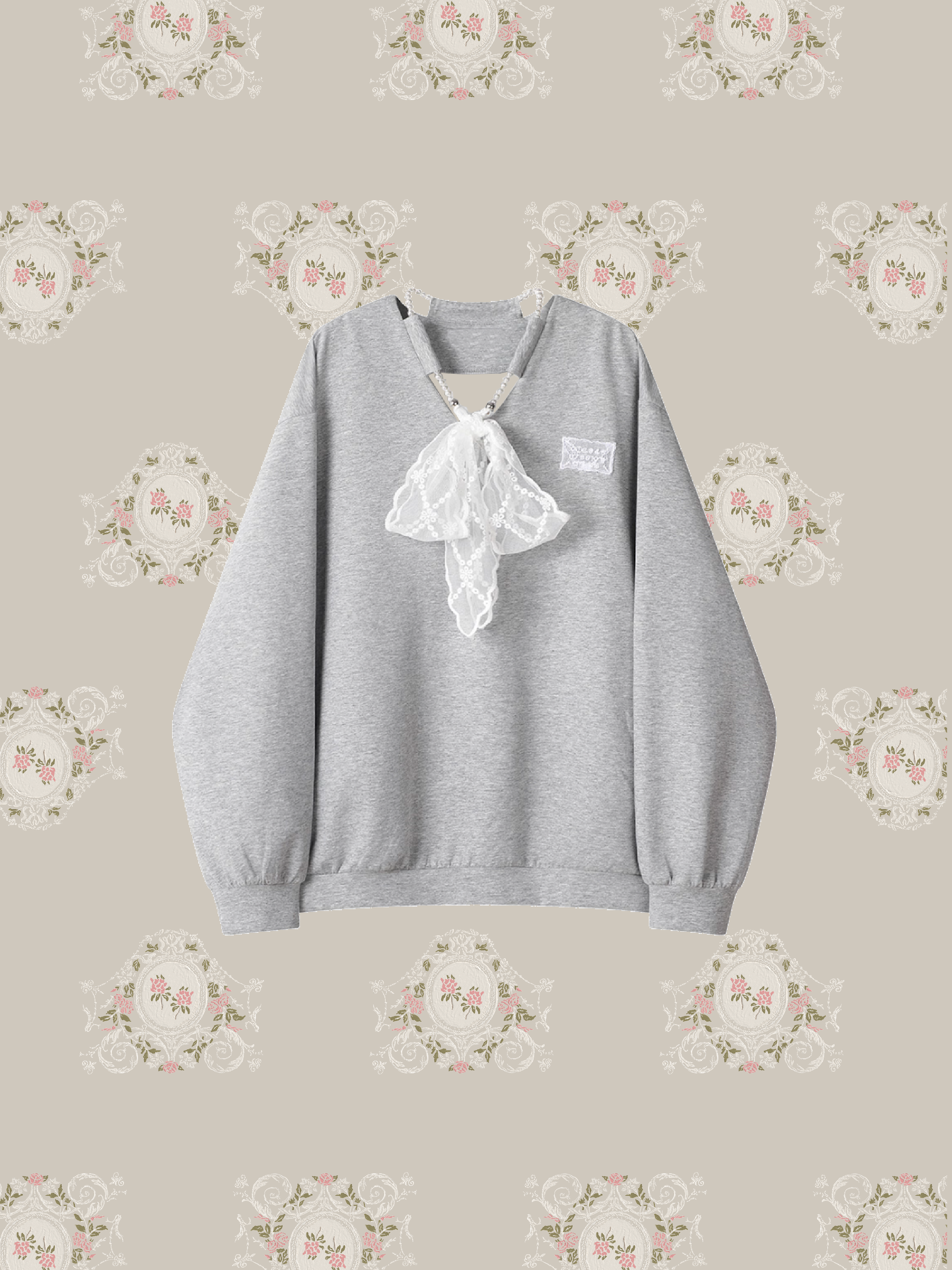 Lace Ribbon Sweat Set Up/レースリボンスウェットセットアップ