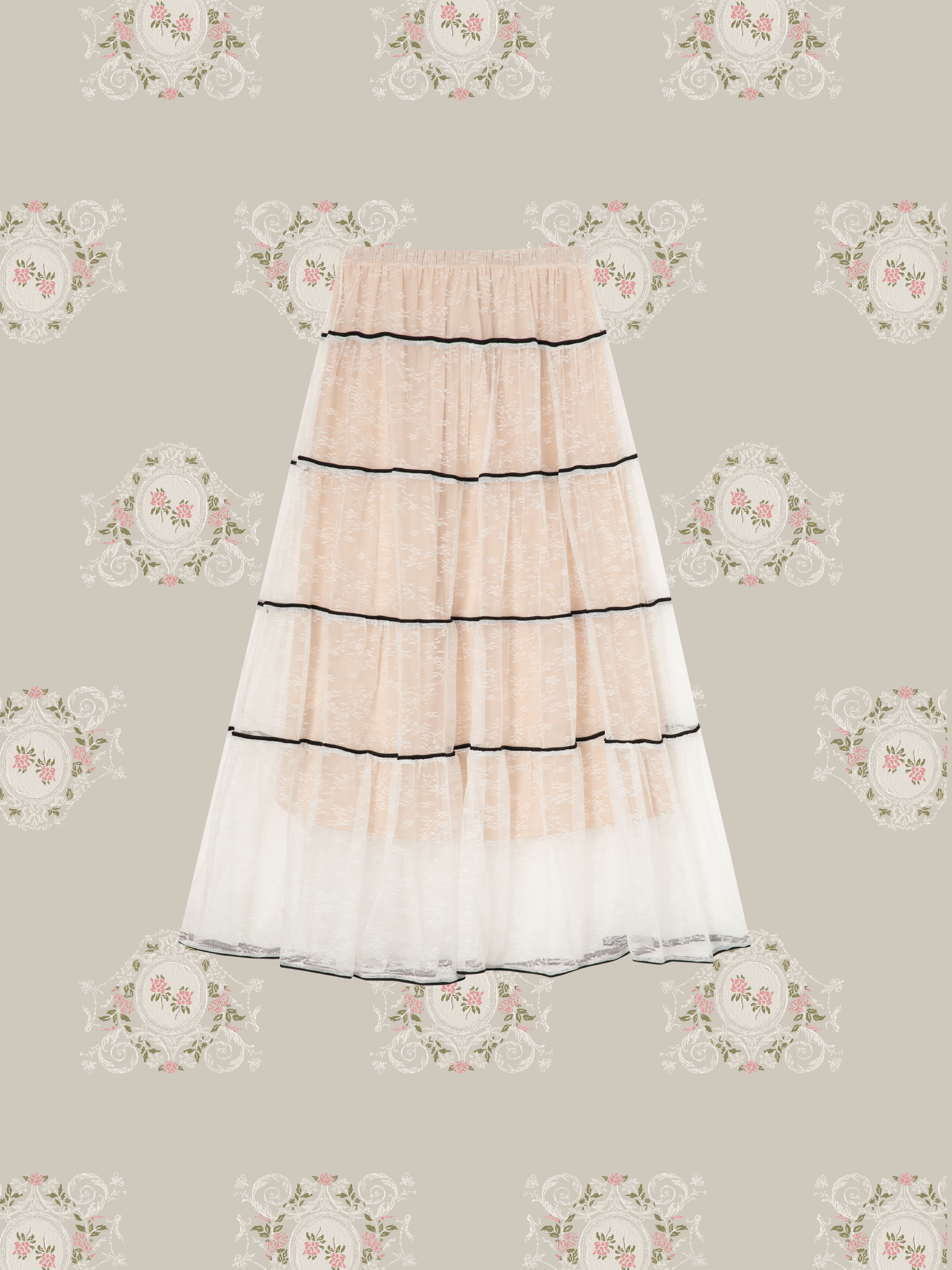 Romantic Jacquard Lace Skirt/ロマンチックジャカードレーススカート