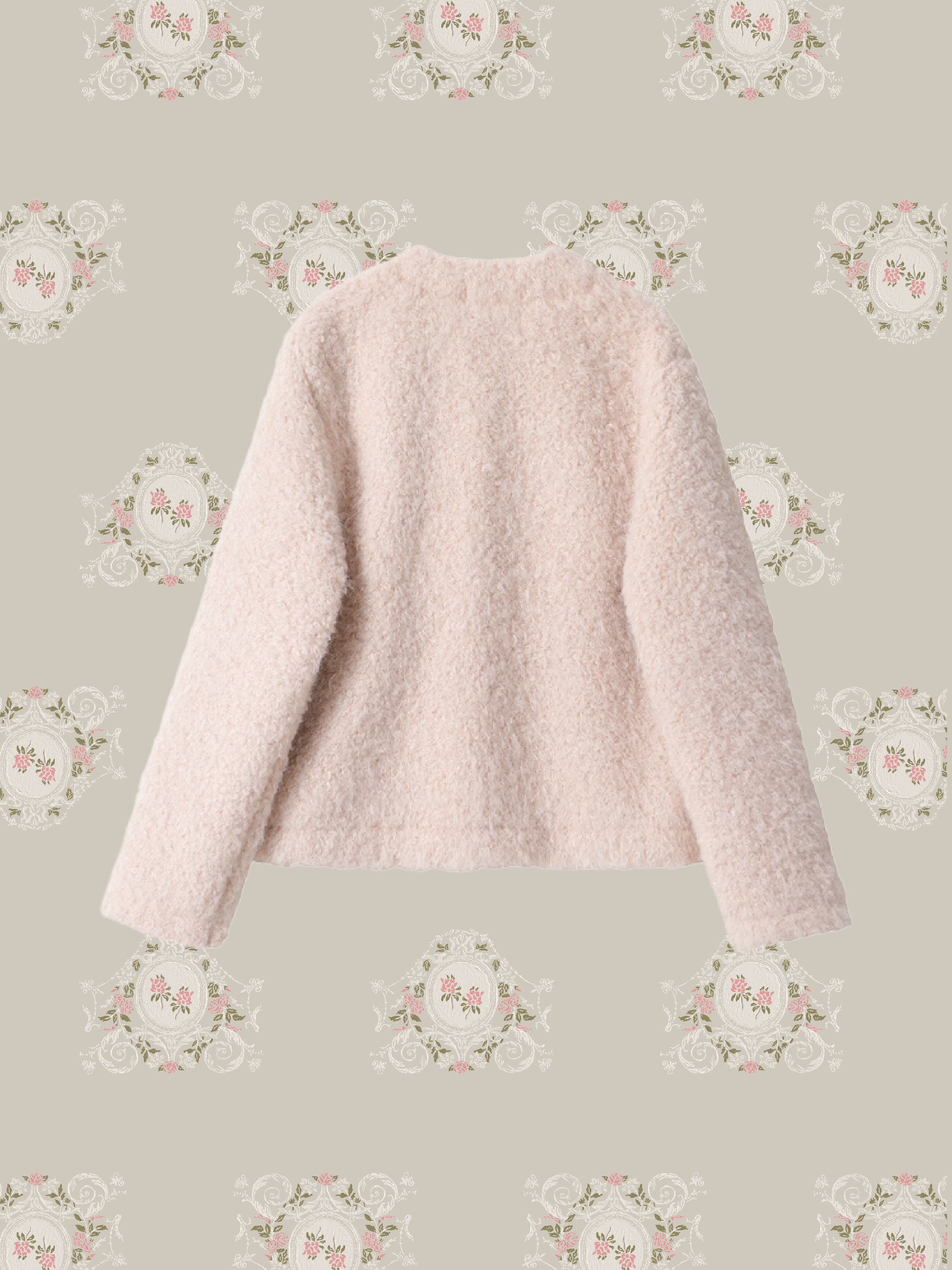 Elegant Golden Button Fur Coat/エレガントゴールドボタンファーコート