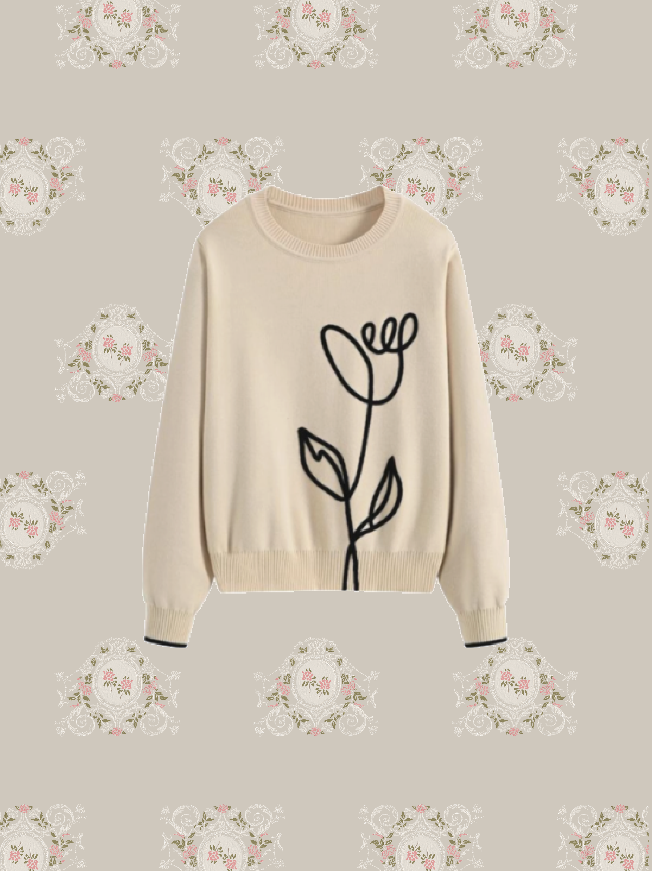 Floral Knit Set Up/花柄ニットセットアップ