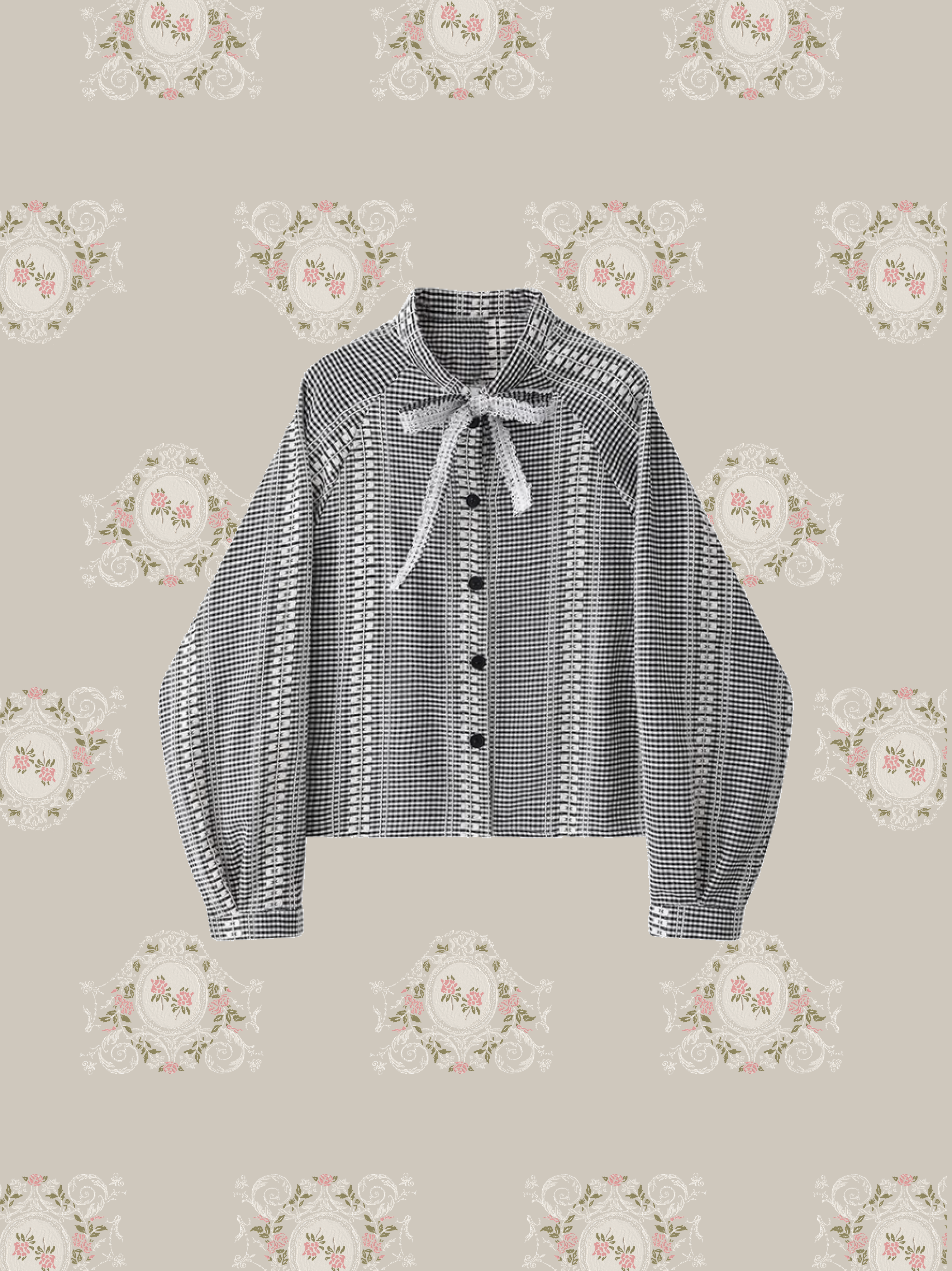 Lace Brat Check Shirt Set-Up/レースブラットチェックシャツセットアップ