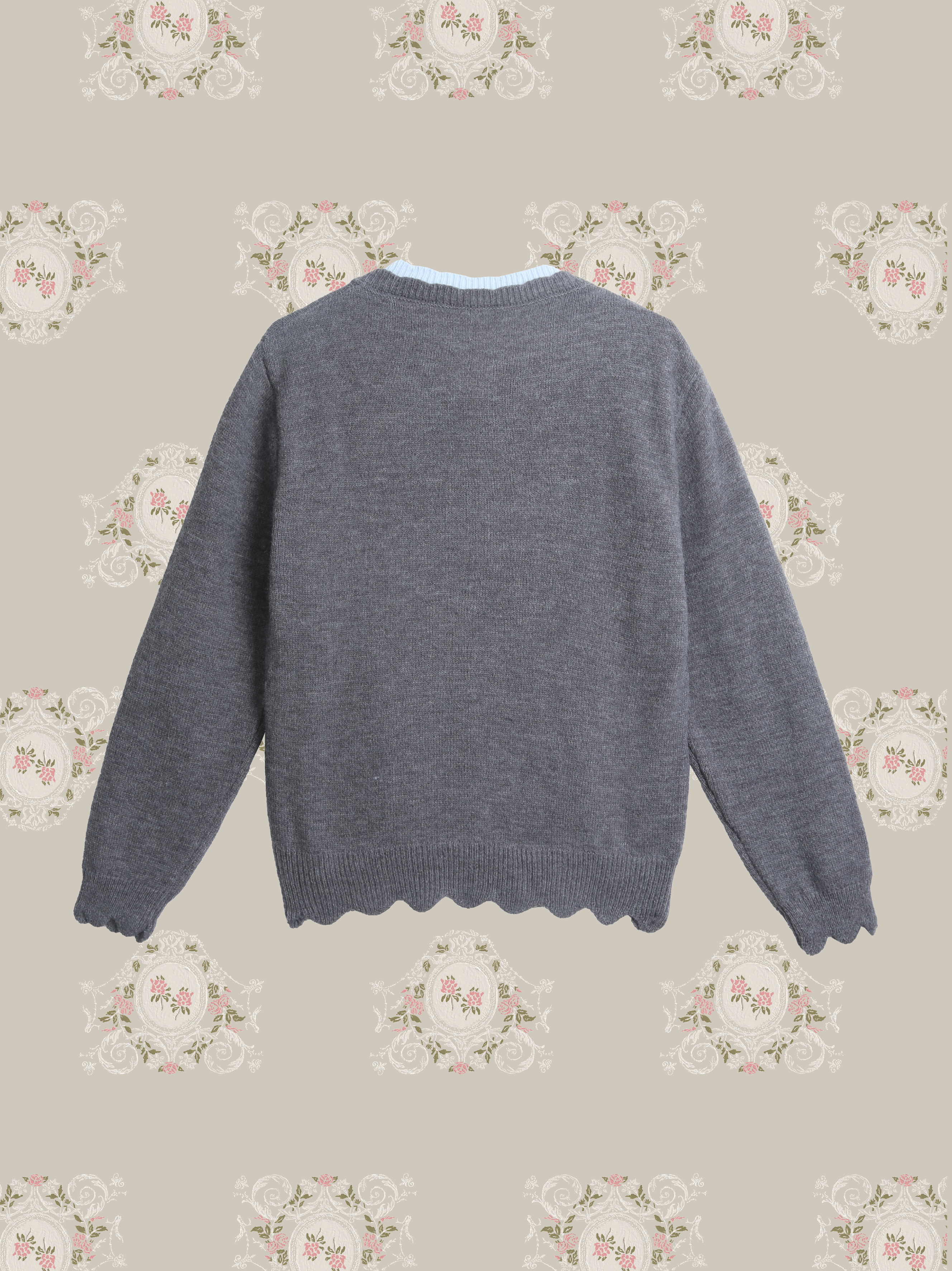 Layer Jeresy Ribbon Cardigan/レイヤードジャージーリボンカーディガン