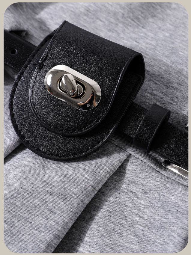 Retro Polo Dress With Belt Bag