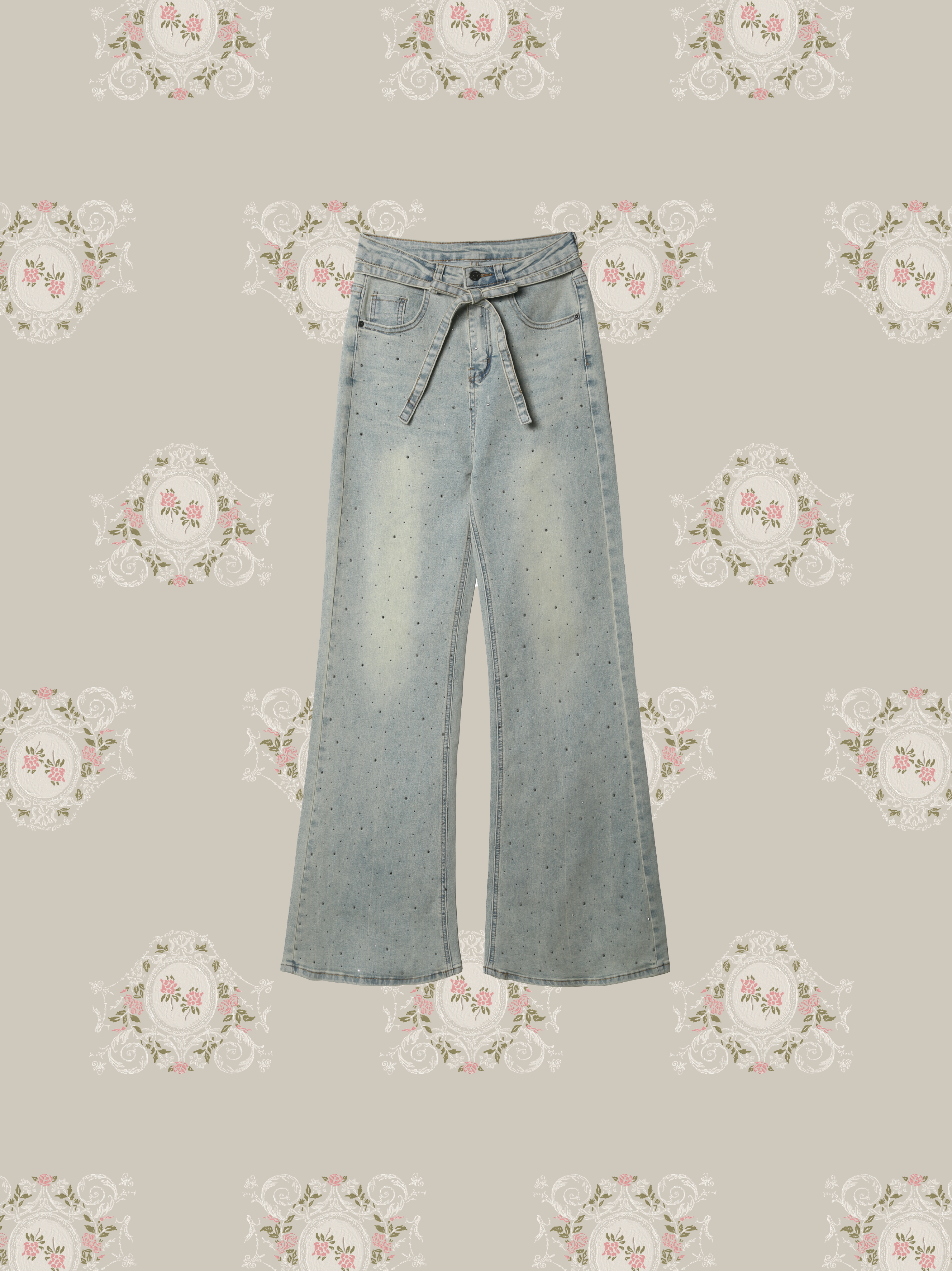 Bijou Flare Denim Pants/ビジューフレアデニムパンツ
