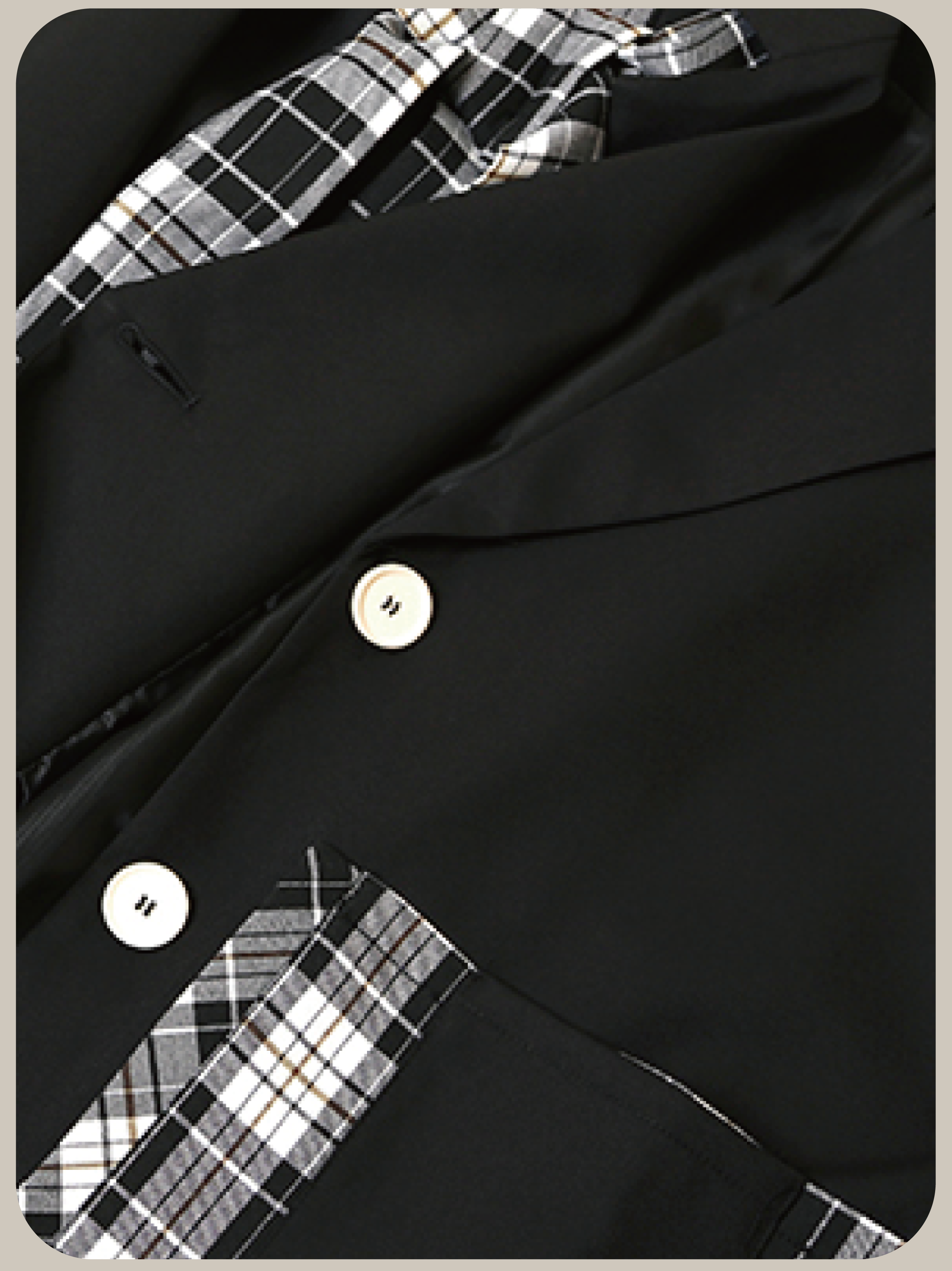 ・予約商品・Check & Dot Bow Ribbon Jacket/チェック&ドットリボンボウジャケット