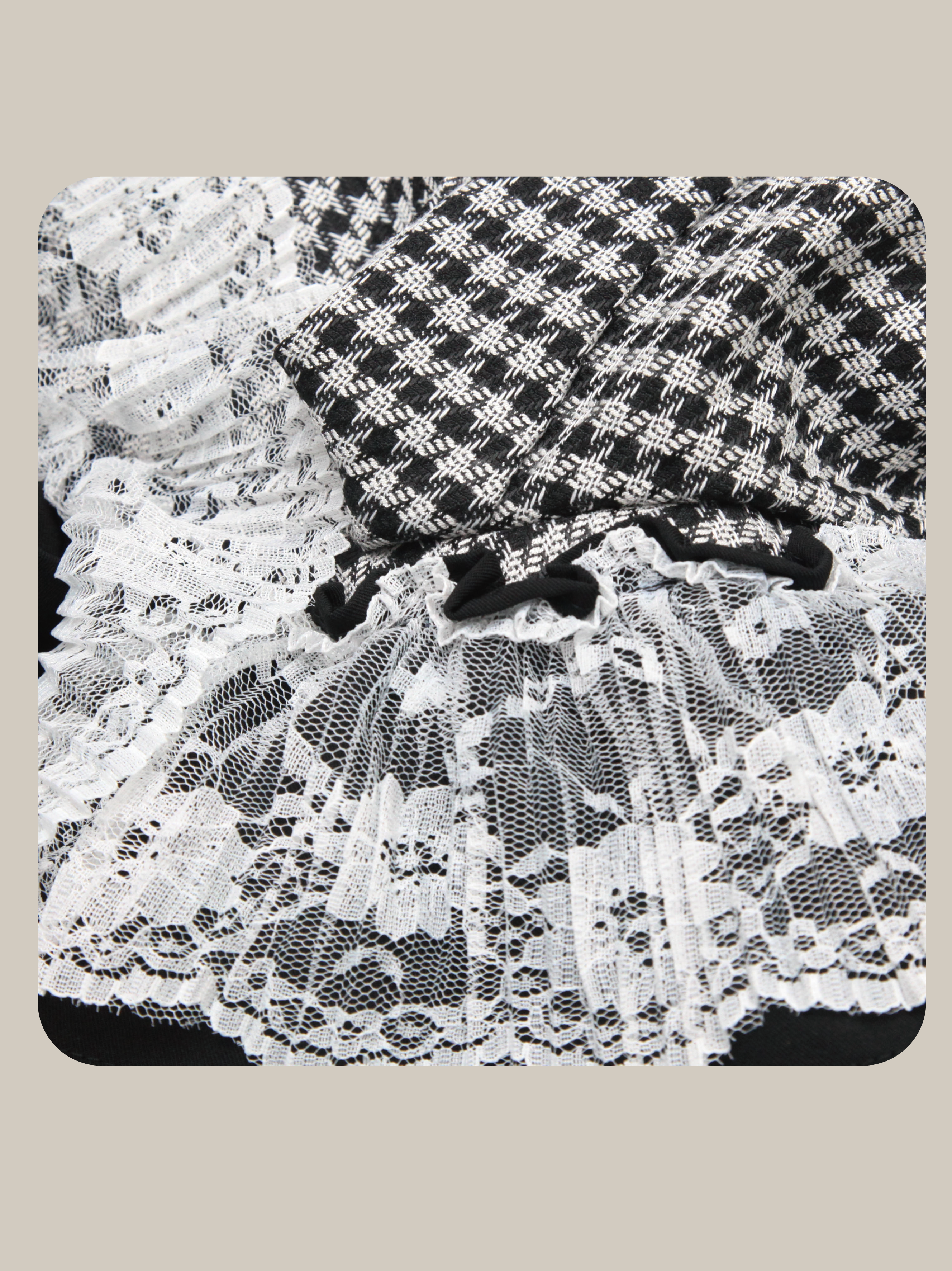 ・予約商品・Chidori Lace Frill Jacket・千鳥レースフリルジャケット