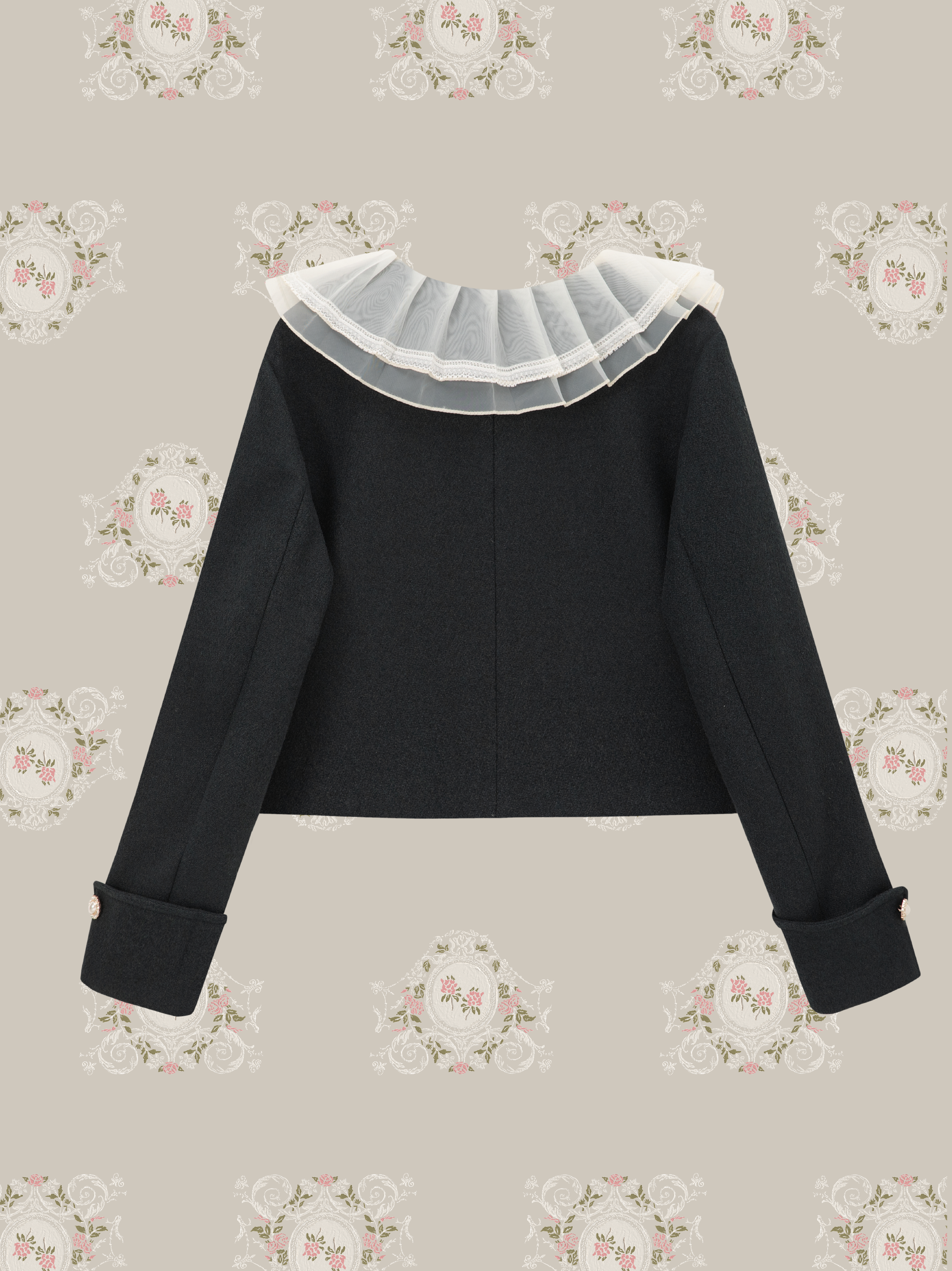 ・予約商品・Princess Lace Collar Woolly Pearl Set Up/プリンセスレースカラーウーリーパールセットアップ