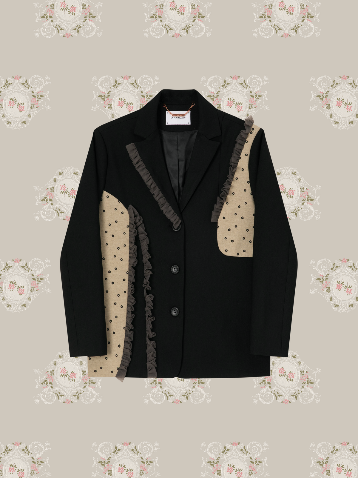 ・予約商品・Daisy Lace Patchwork Jacket/デイジーレースパッチワークジャケットアップ