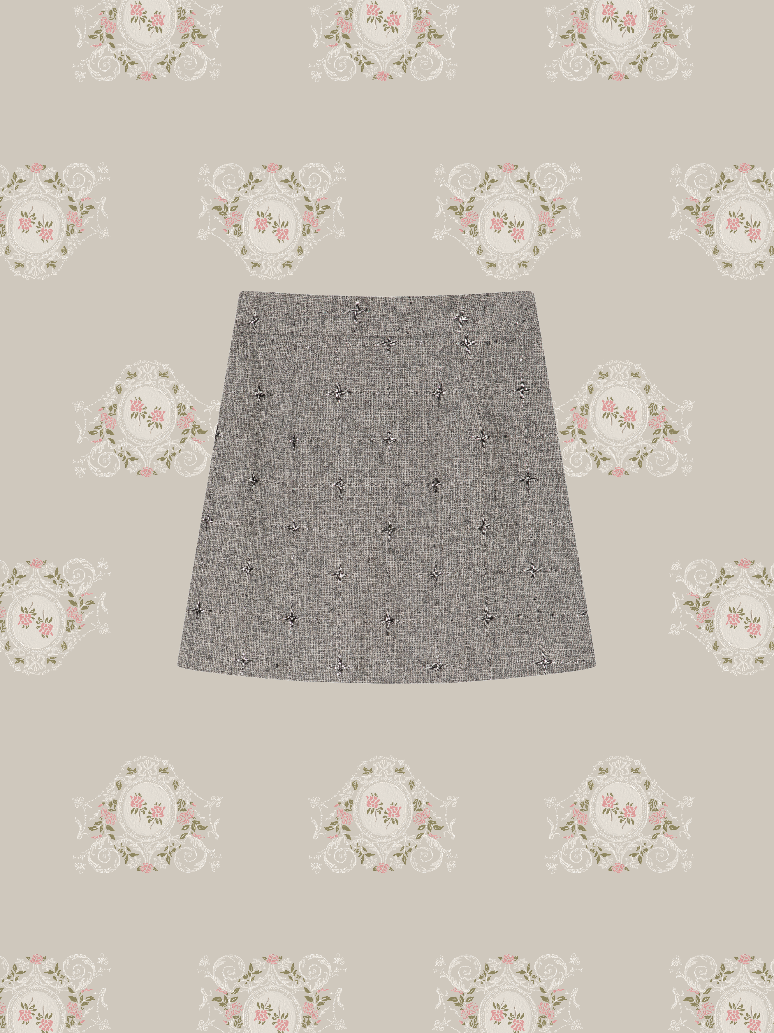 Tweed Ribbon Motif Skirt Set Up/ツイードリボンモチーフスカートセットアップ