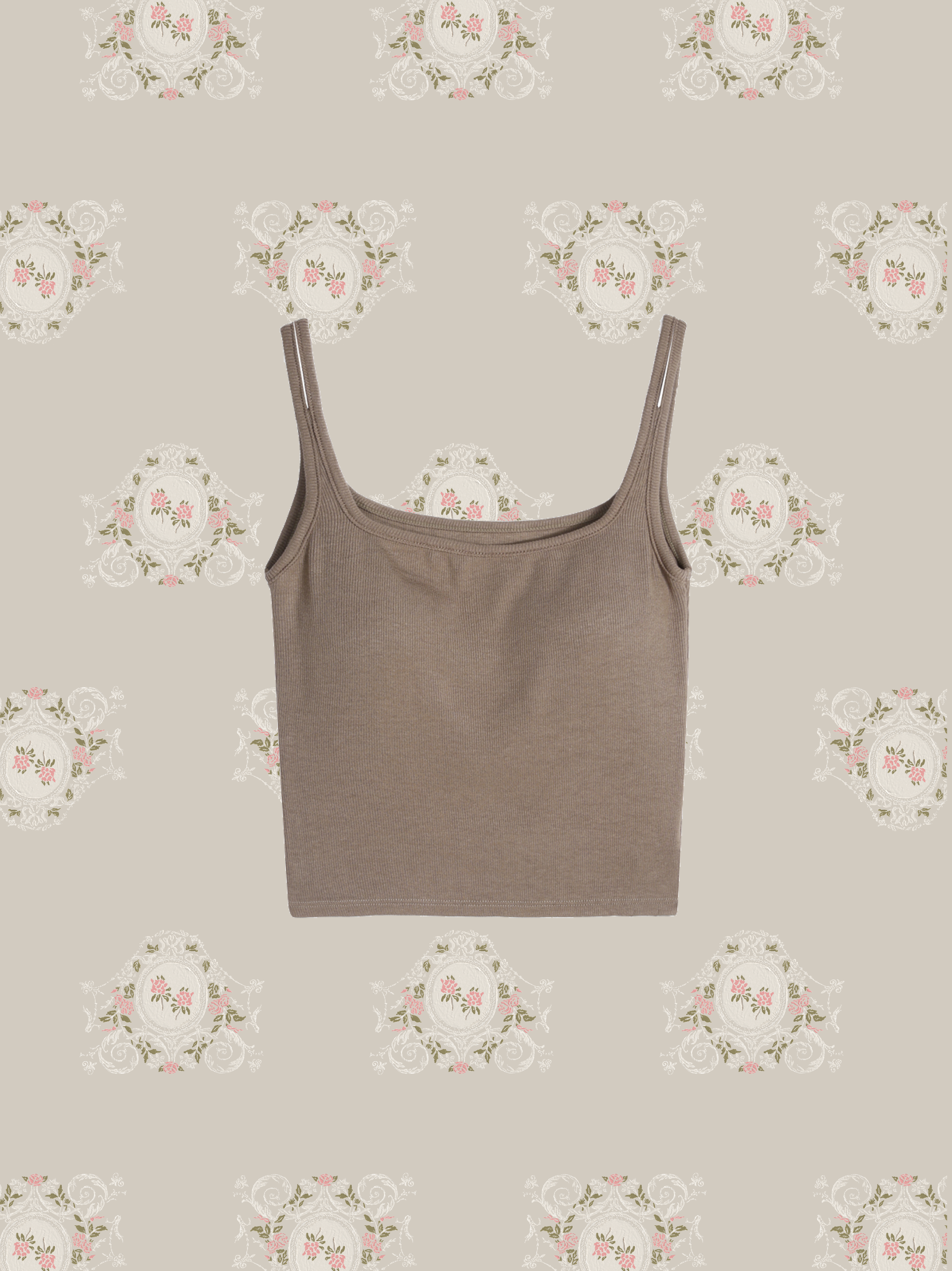 Cup In Sheer Cami/ブラ付きコットンキャミ