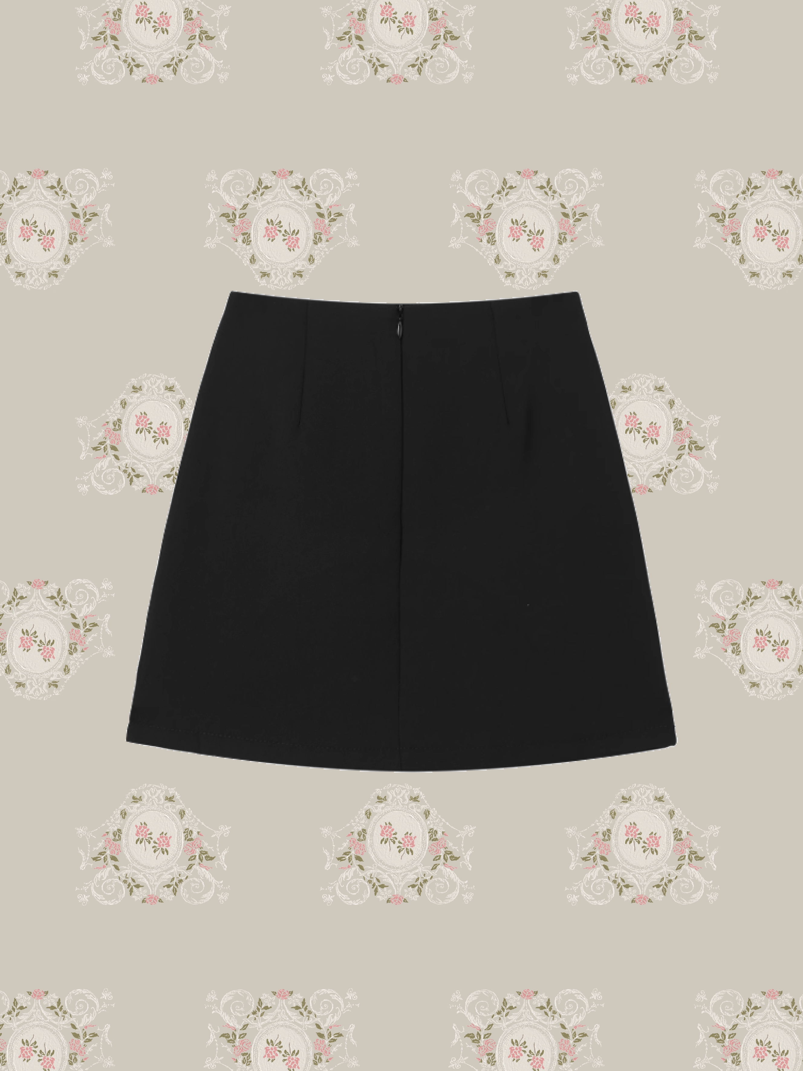 Asymmetry Side Pleats Mini Skirt/アシンメトリーサイドプリーツミニスカート