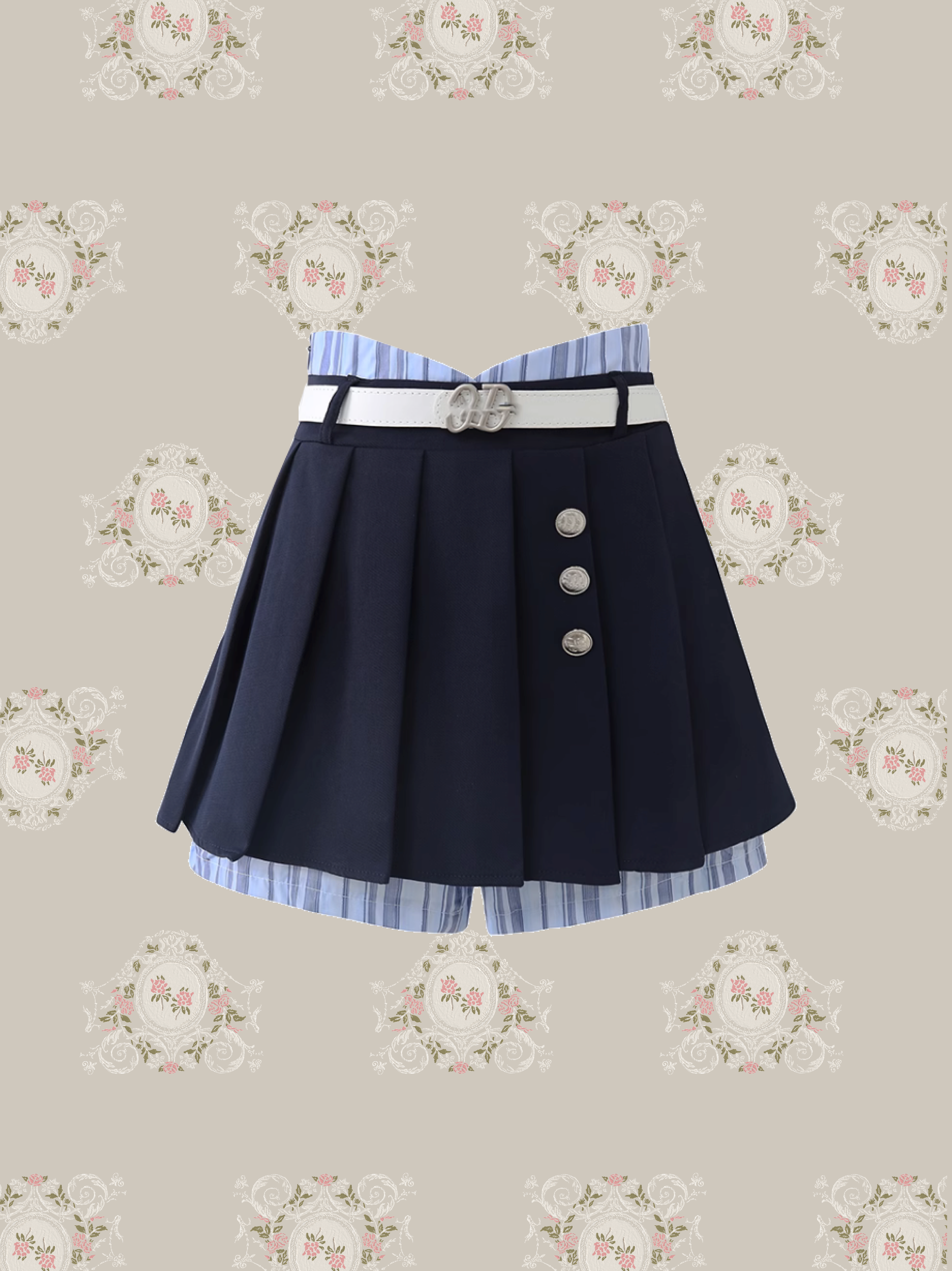 Preppy Stripe Stitching Jacket Set-Up/プレッピーストライプステッチジャケットセットアップ