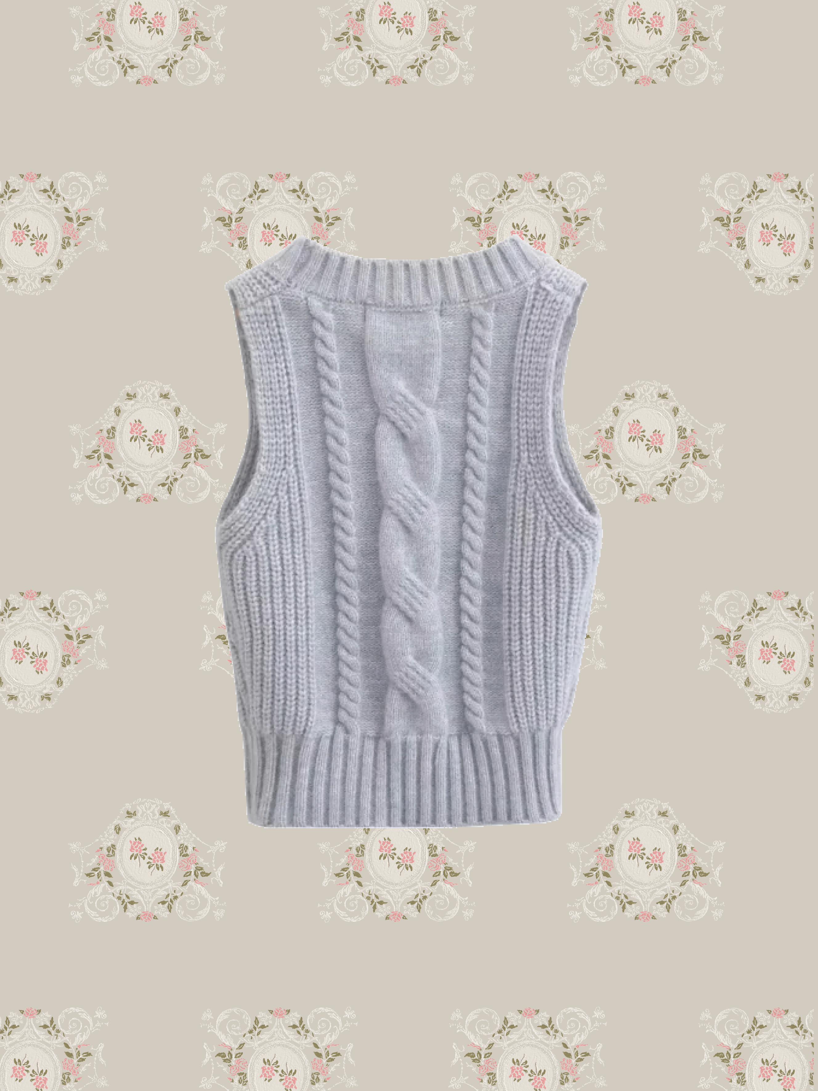 Lace Up Rib Vest/レースアップリブベスト