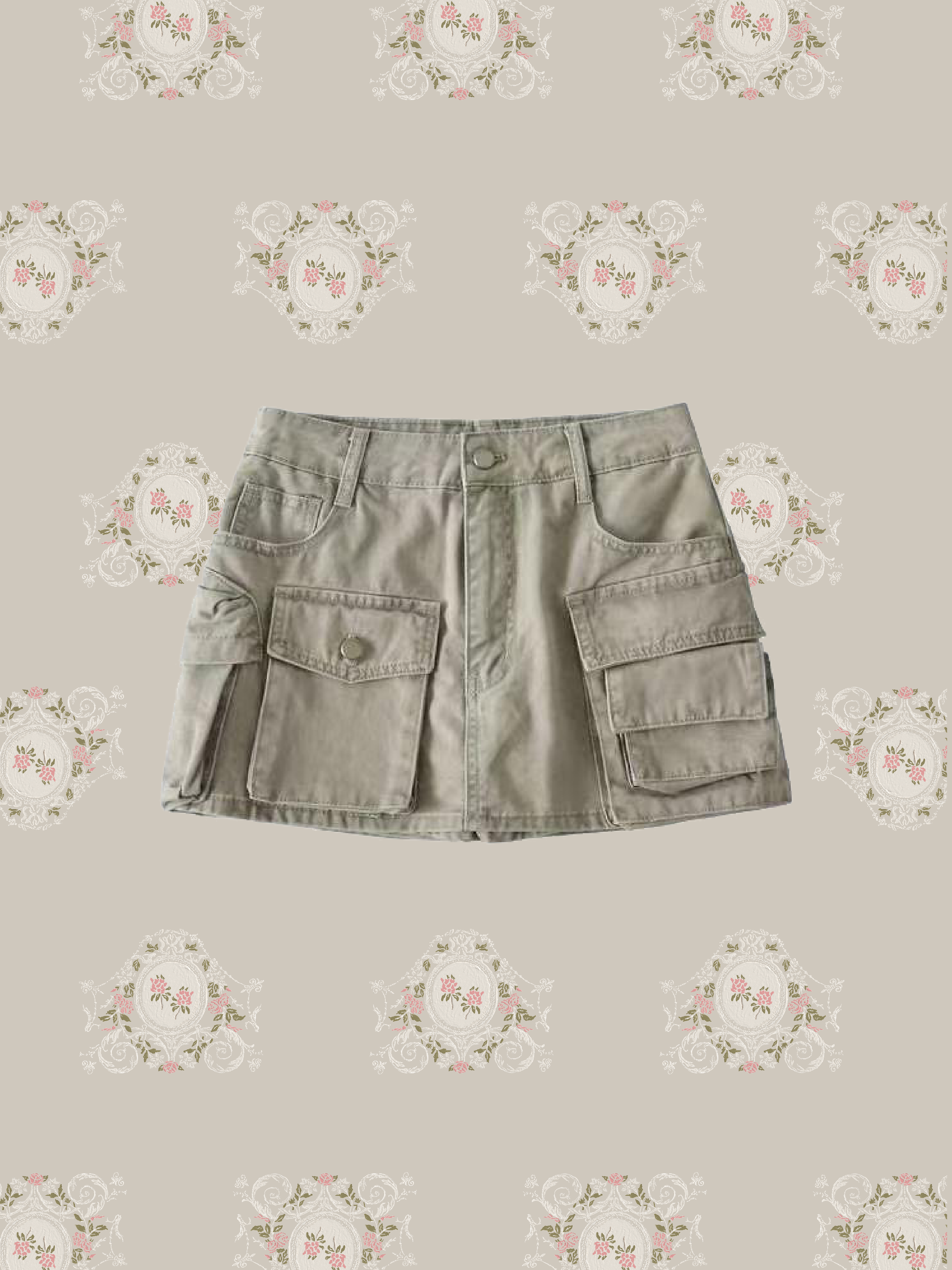 Multi Pocket Cargo Mini Skirt/マルチポケットカーゴミニスカート