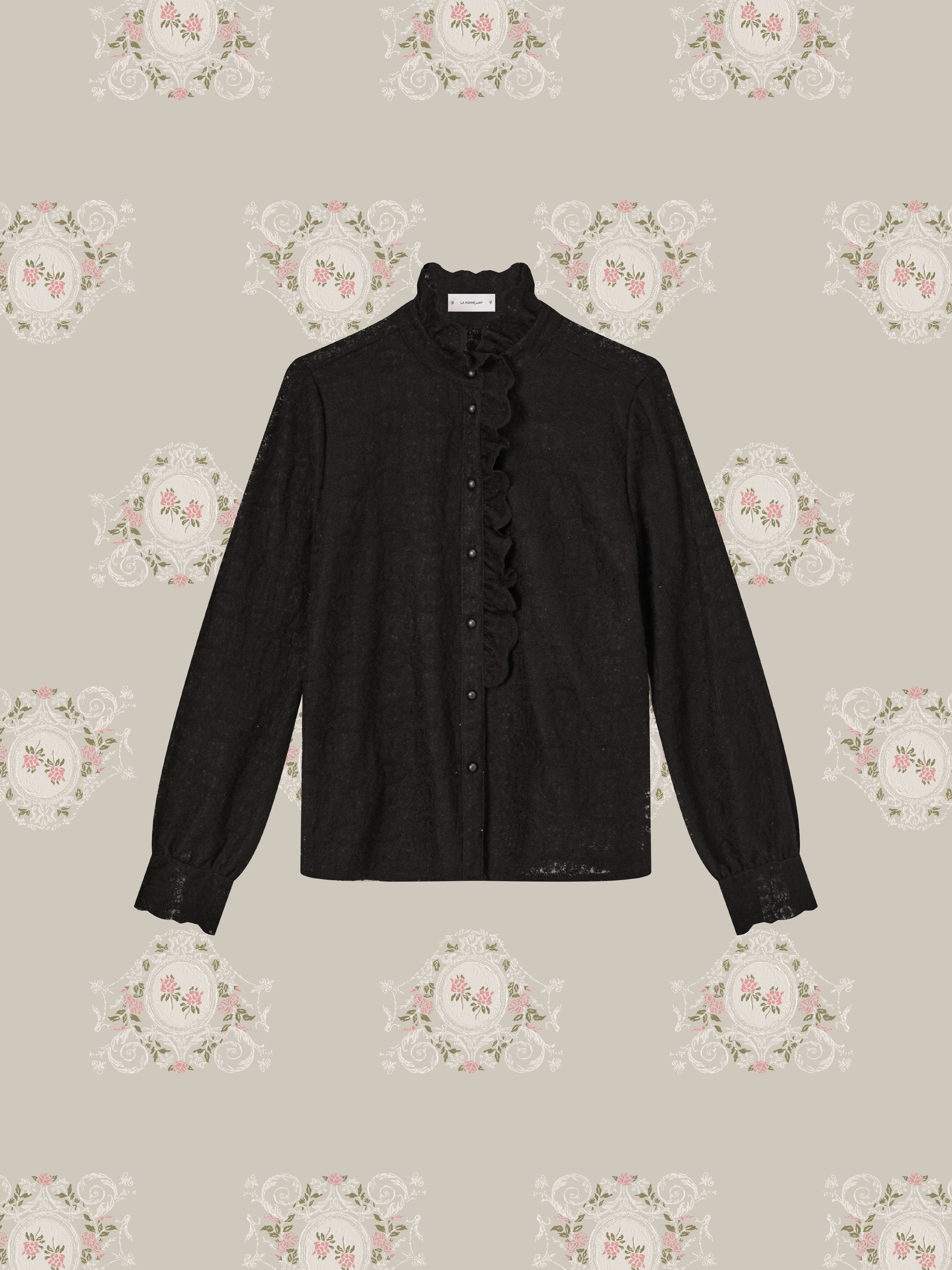 Texture Lace Motif Blouse テクスチャーレースモチーフブラウス