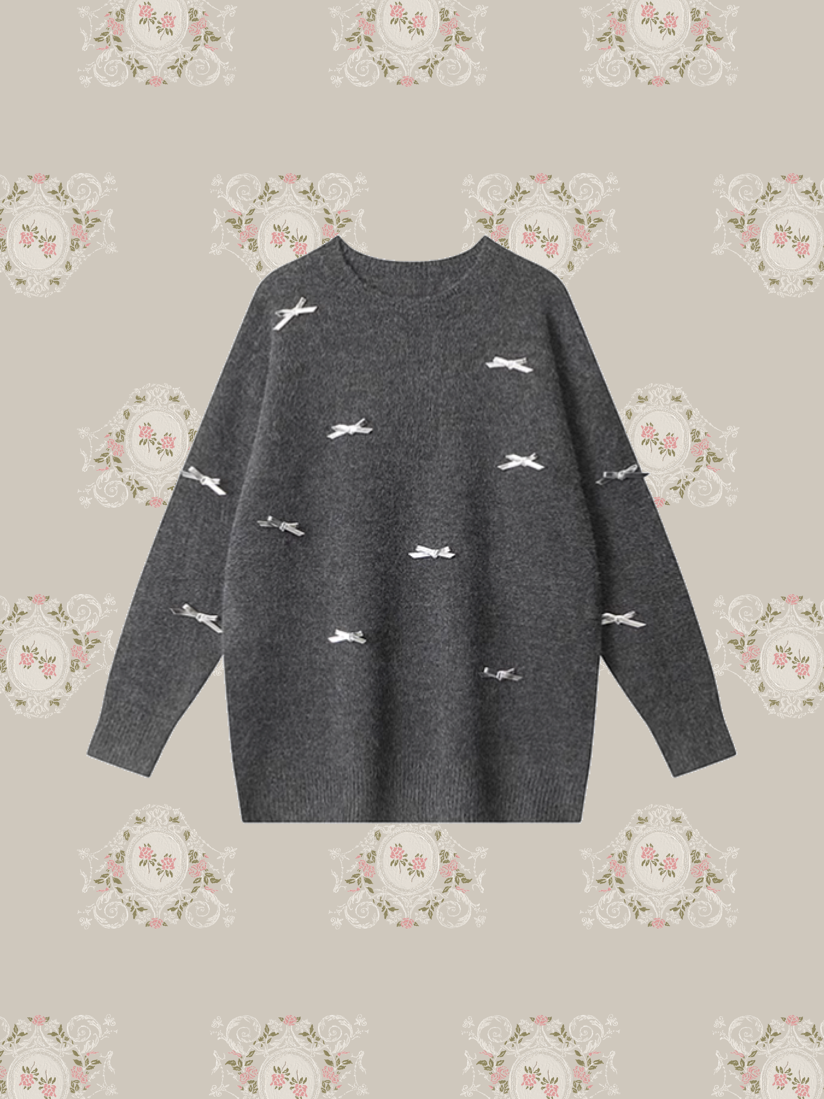 Many Ribbon Sweater/リボンセーター