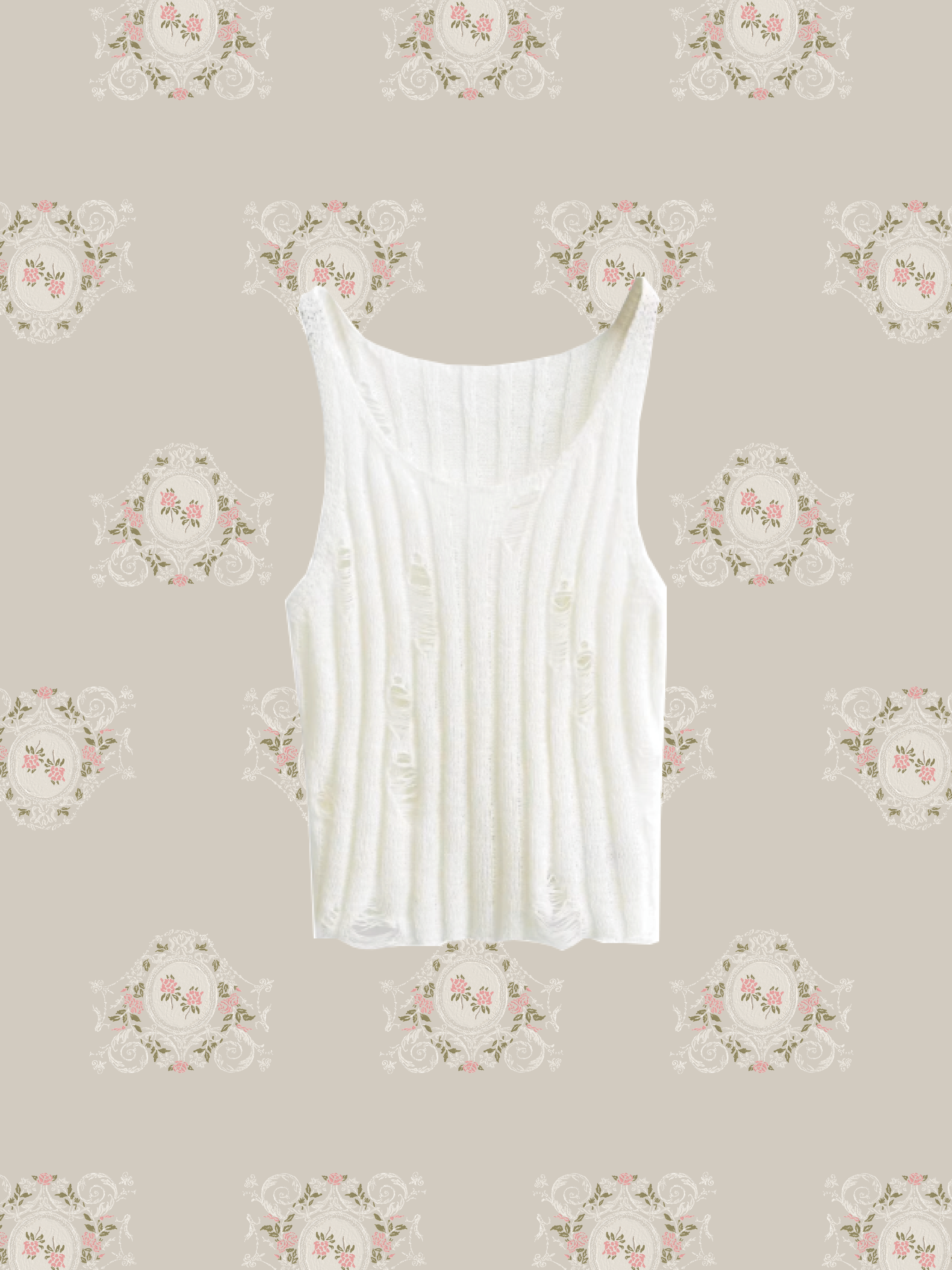 Broken Style Knit Vest/ブロークンスタイルニットベスト