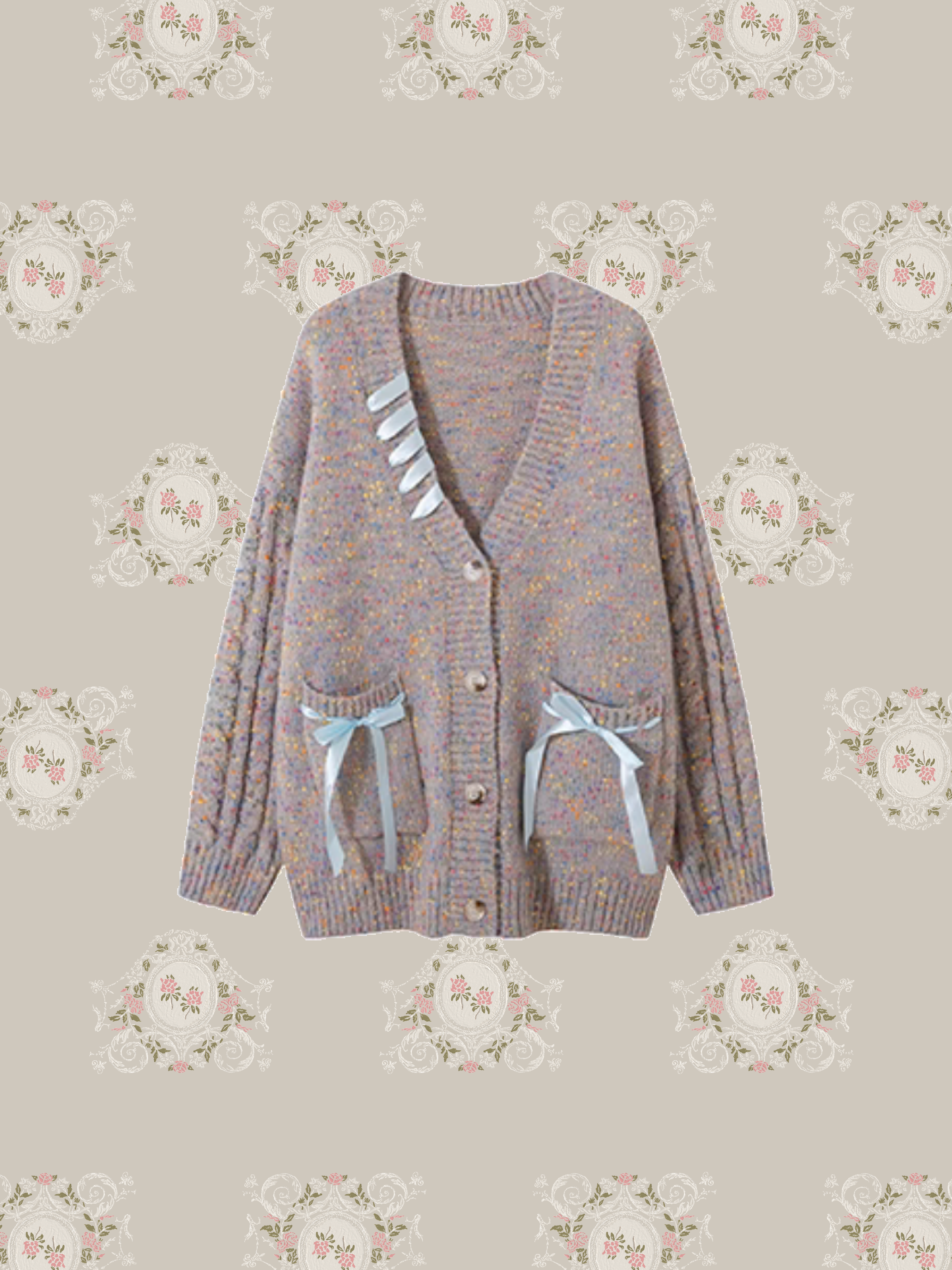 Relaxed Lace Up Cardigan/リラックスレースアップカーディガン