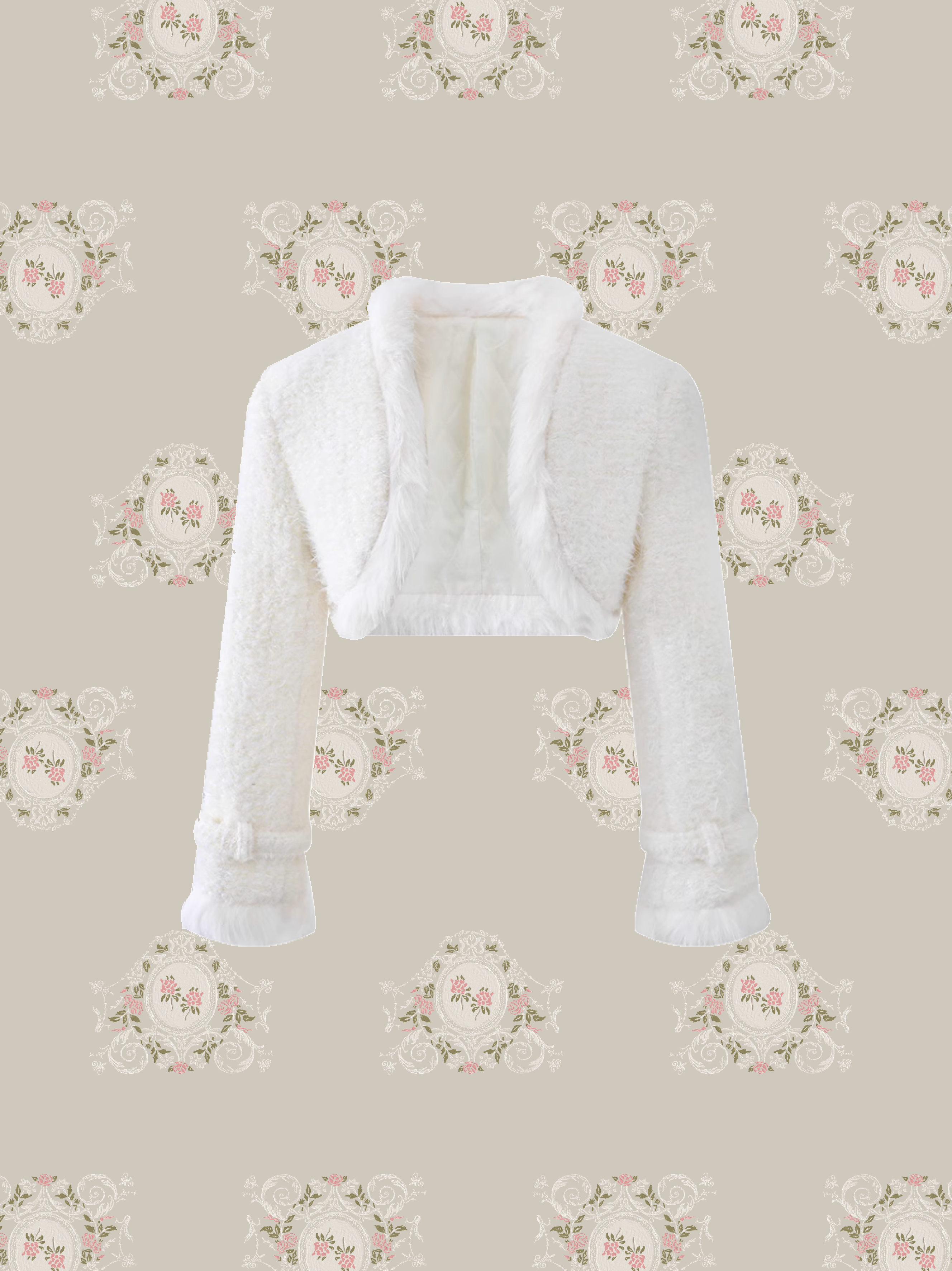 Sheer Knitting Long Sleeve Onepiece With Down Jacket/中綿ジャケット付きシアーニット長袖ワンピース