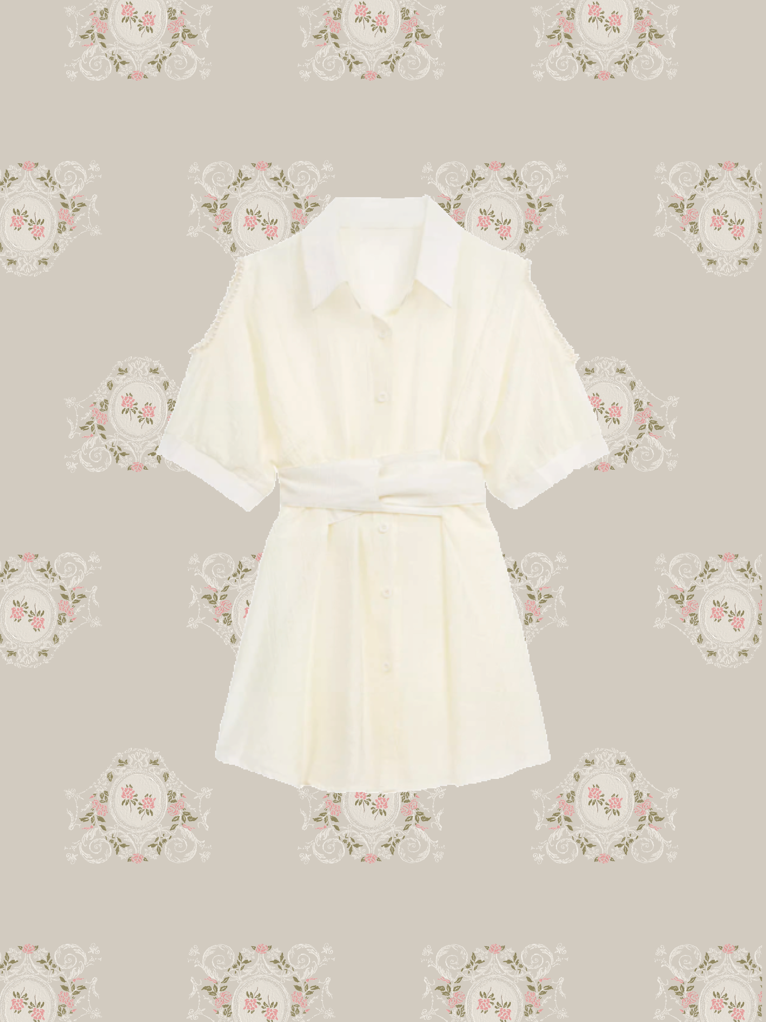 Cut Off Shirt Dress Set-up/カットオフシャツドレスセットアップ