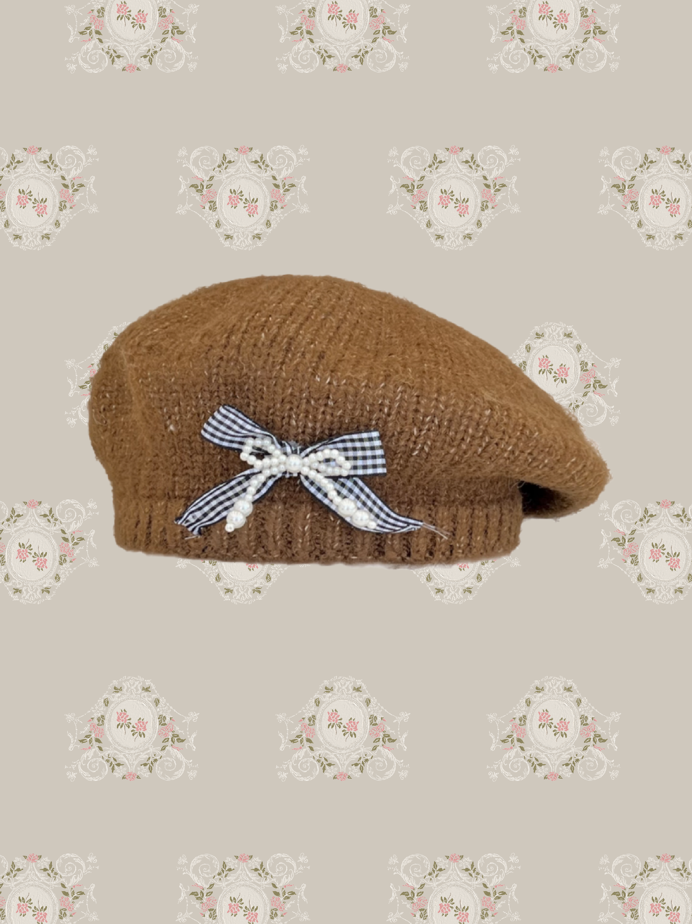 Pearl Fluffy Knit Beret/パールふわふわニットベレー