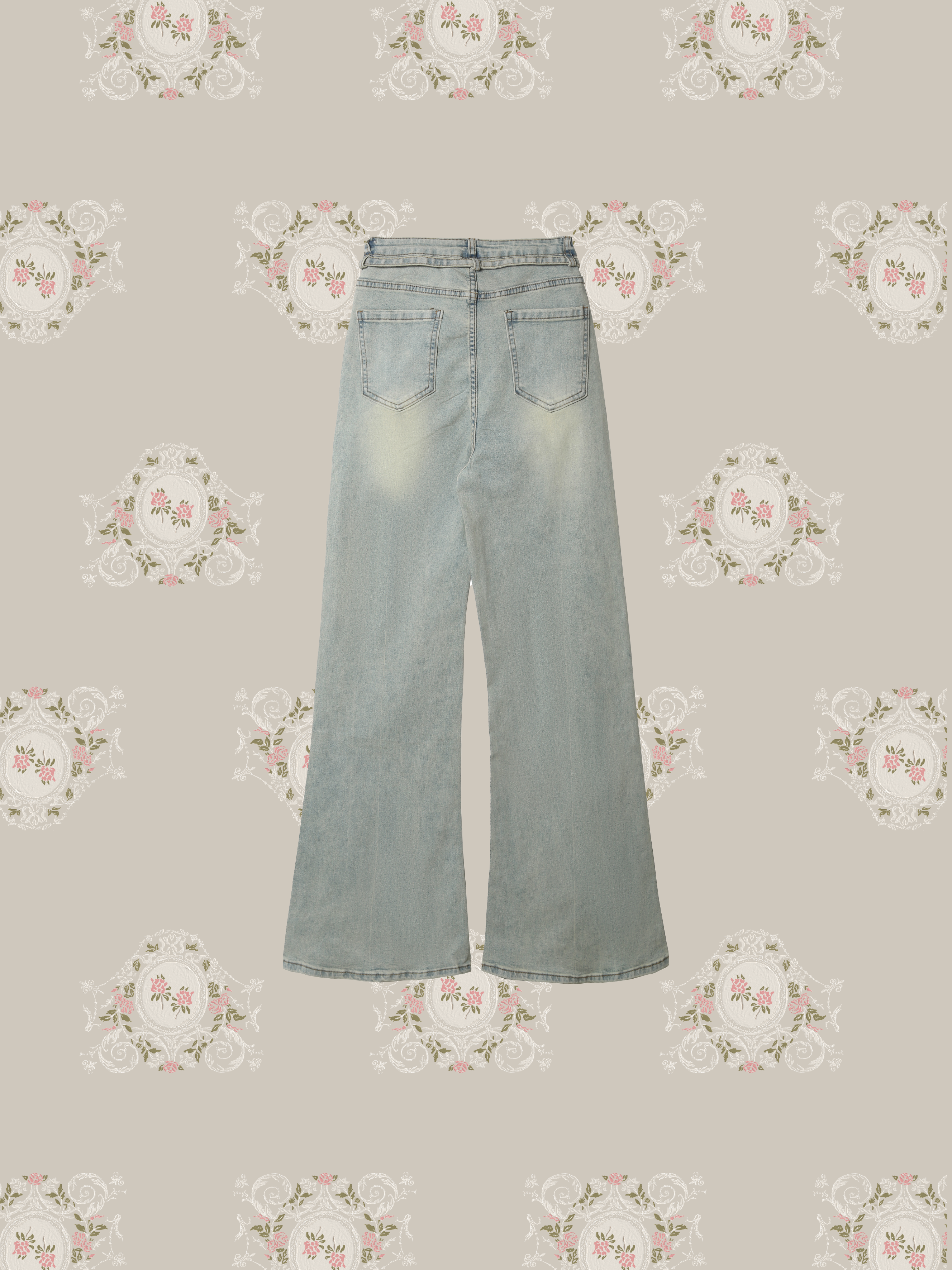 Bijou Flare Denim Pants/ビジューフレアデニムパンツ