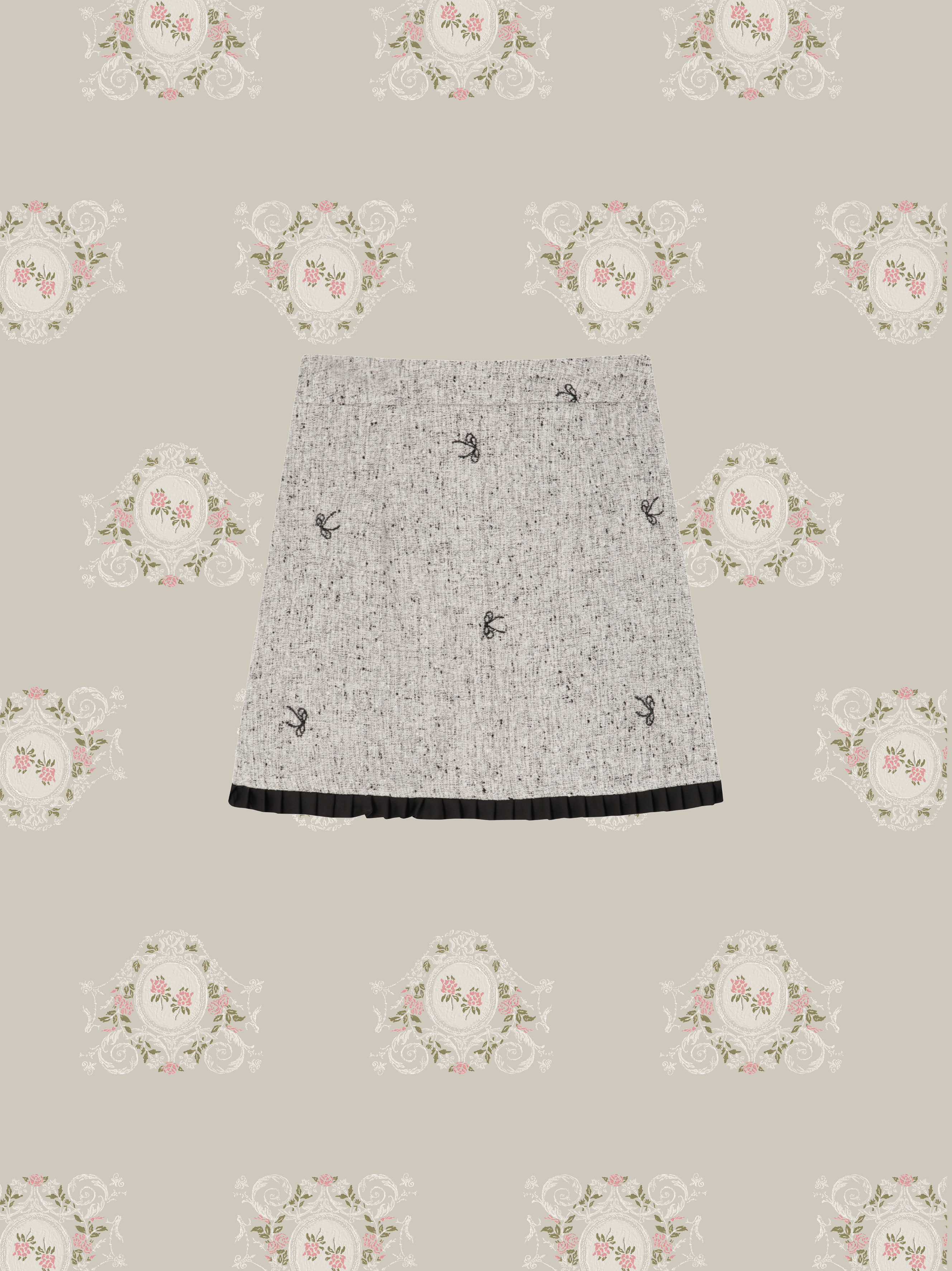 Elegant Tweed Sequin Collar Set Up/エレガントツイードスパンコールカラーセット