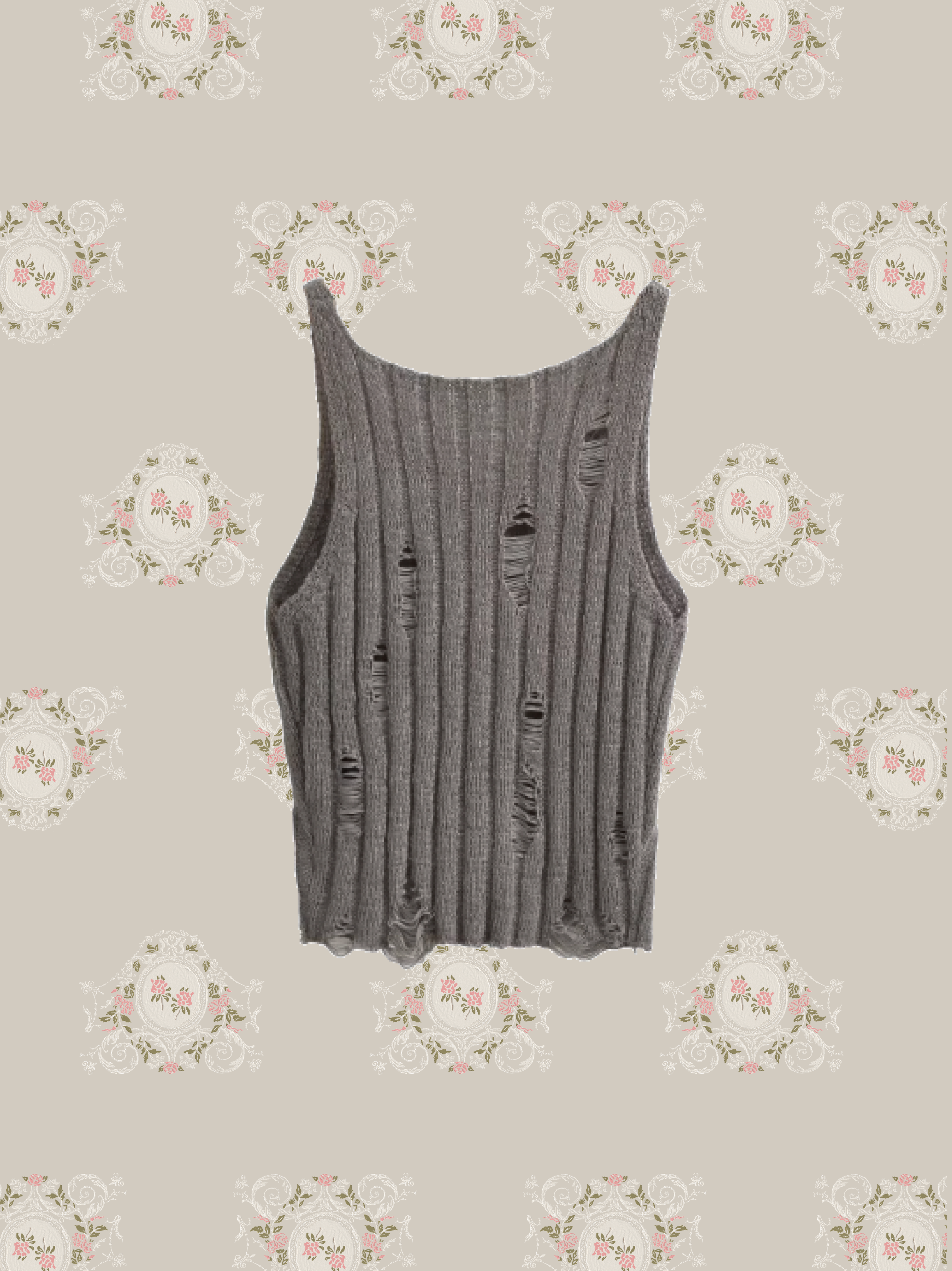 Broken Style Knit Vest/ブロークンスタイルニットベスト