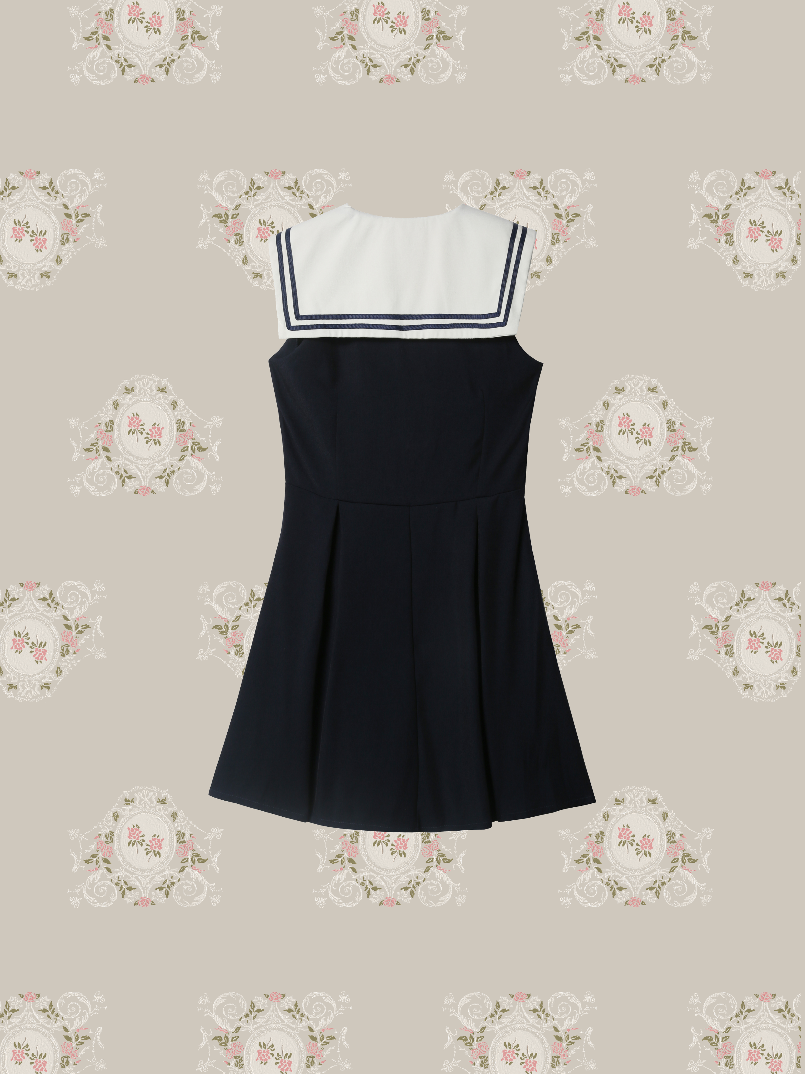 Sailor Collar Waisted One Piece/セーラーカラーウエストワンピース