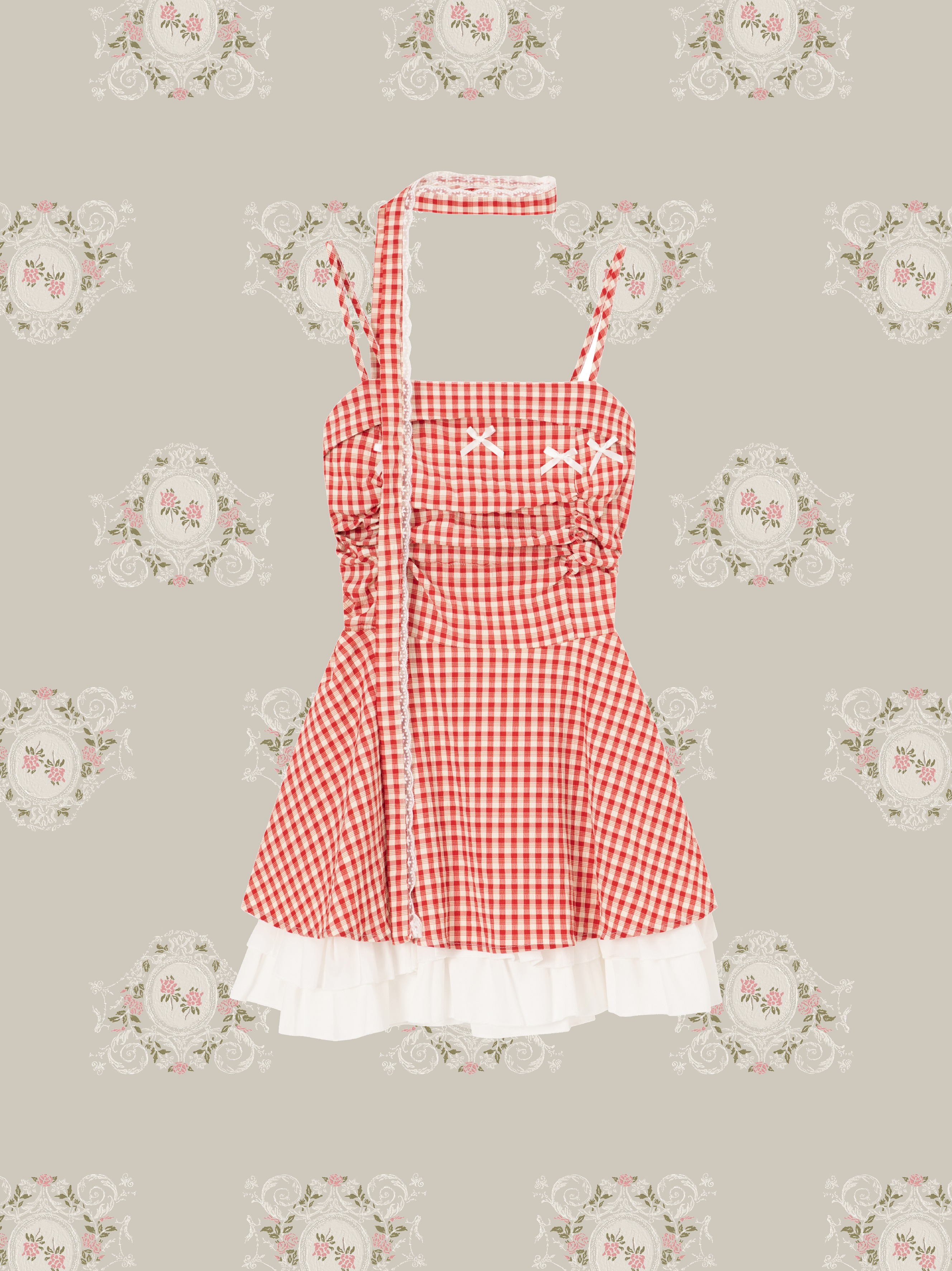 Flare Plaid Cami Dress/フレアチェック柄キャミソールドレス