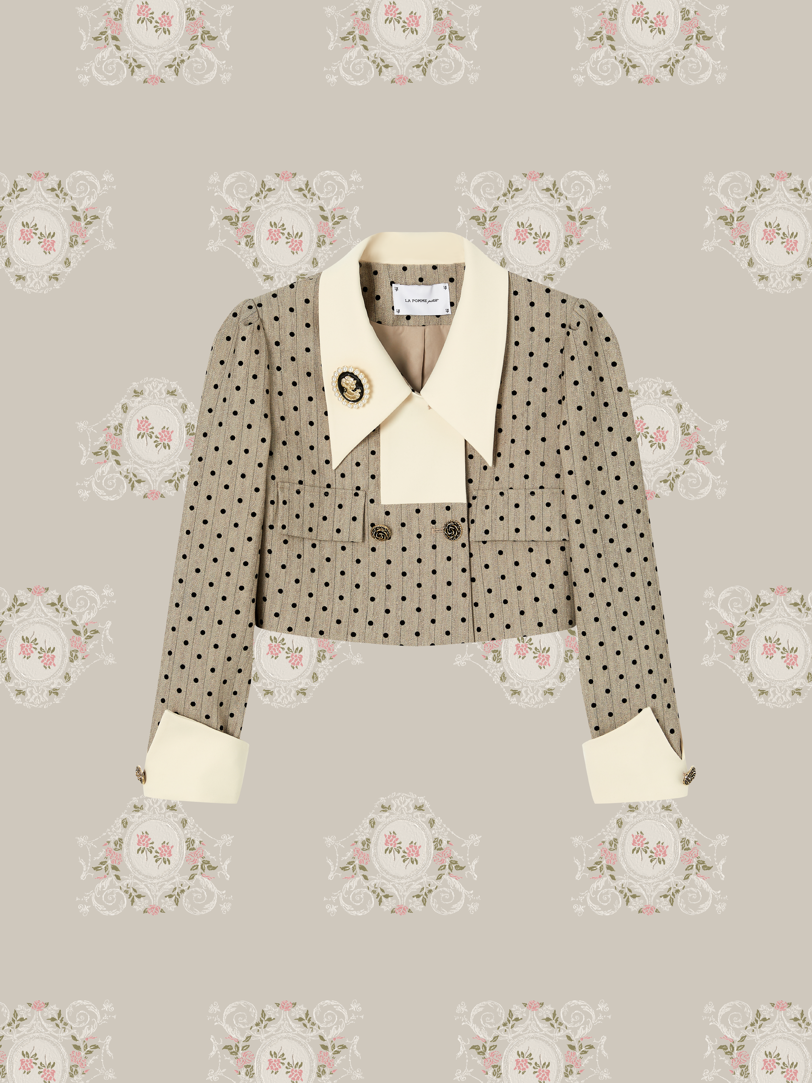 ・予約商品・Elegant Collar Jacket With Lace Up Skirt/エレガント襟ジャケットレースアップスカート