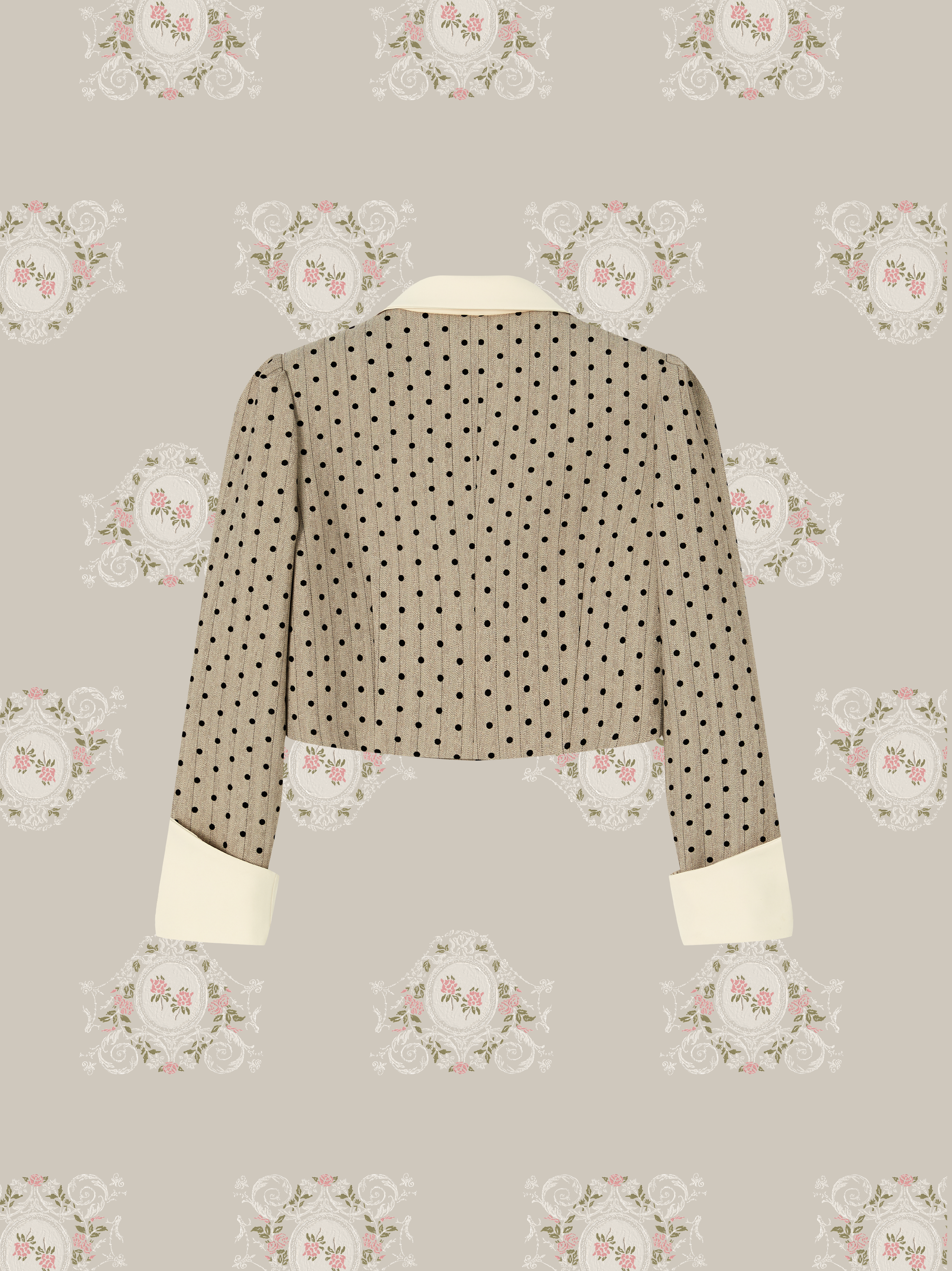 ・予約商品・Elegant Collar Jacket With Lace Up Skirt/エレガント襟ジャケットレースアップスカート