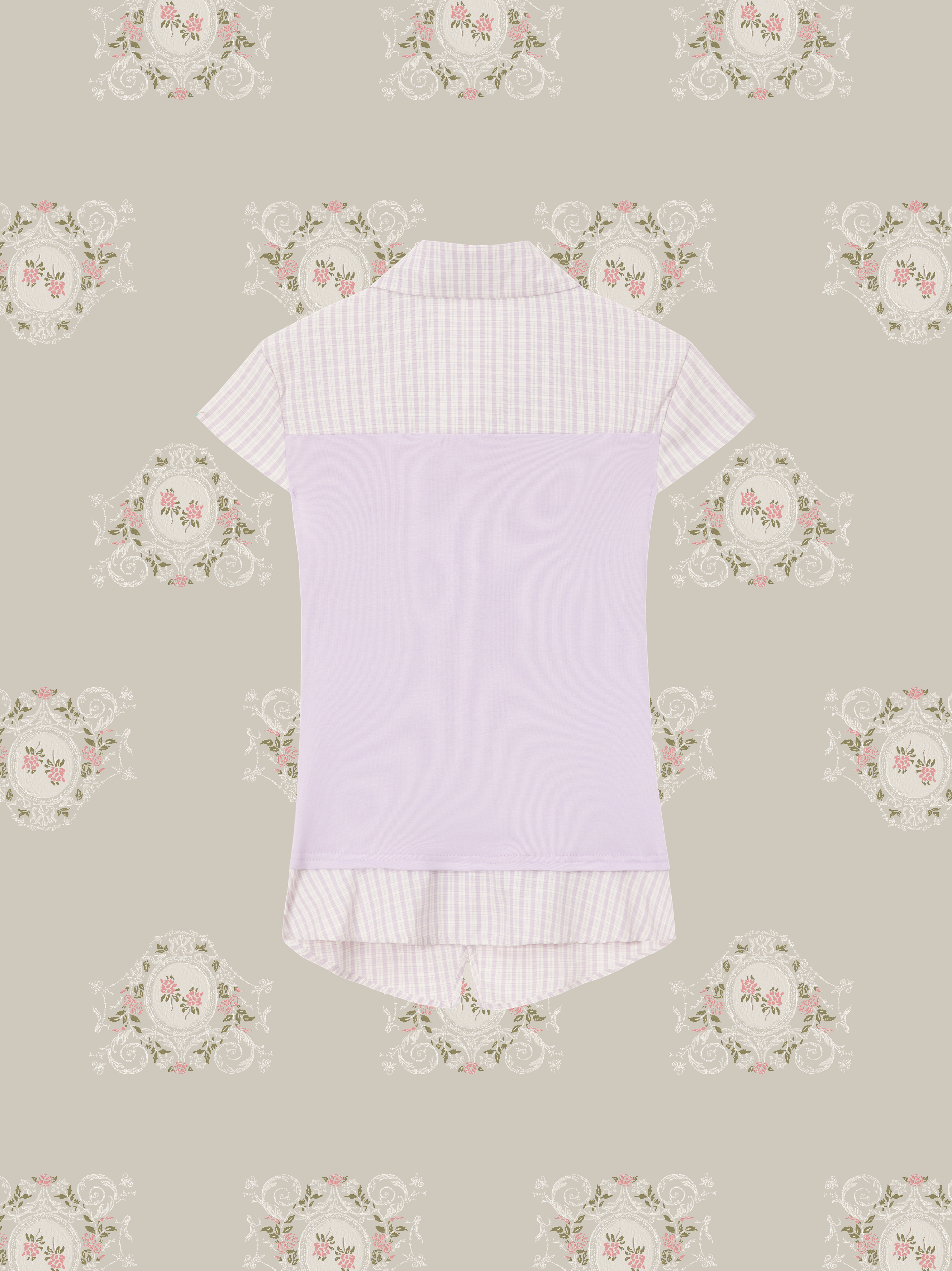 Lavender Bow Top Bubble Skirt Set Up/ラベンダーリボン付きトップスバブルスカートセットアップ