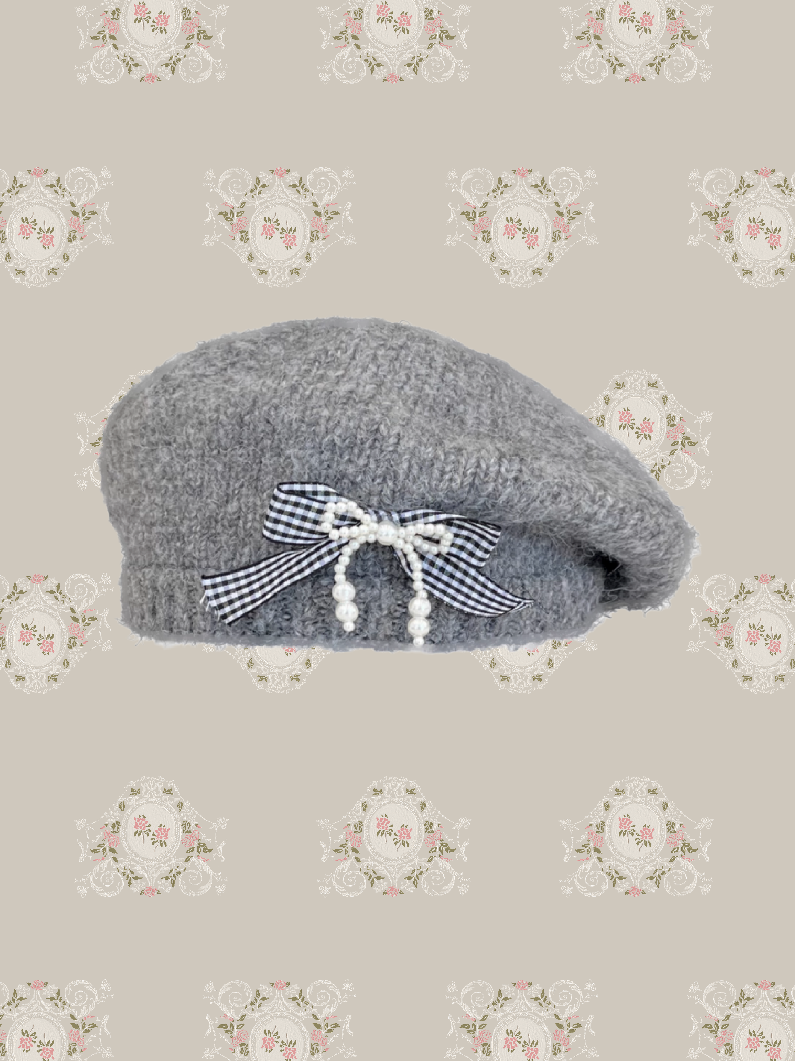 Pearl Fluffy Knit Beret/パールふわふわニットベレー