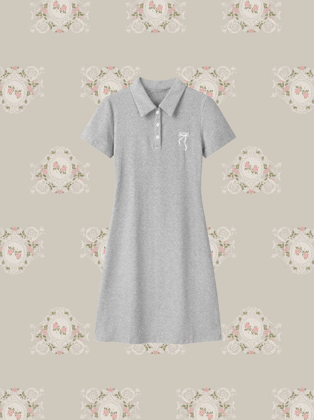 Polo Bow A-Line Dress