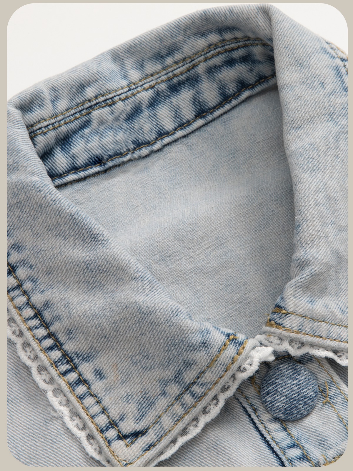 Bow Ruffle Cropped Denim Jacket Set Up/リボンラッフルクロップドデニムジャケットセットアップ