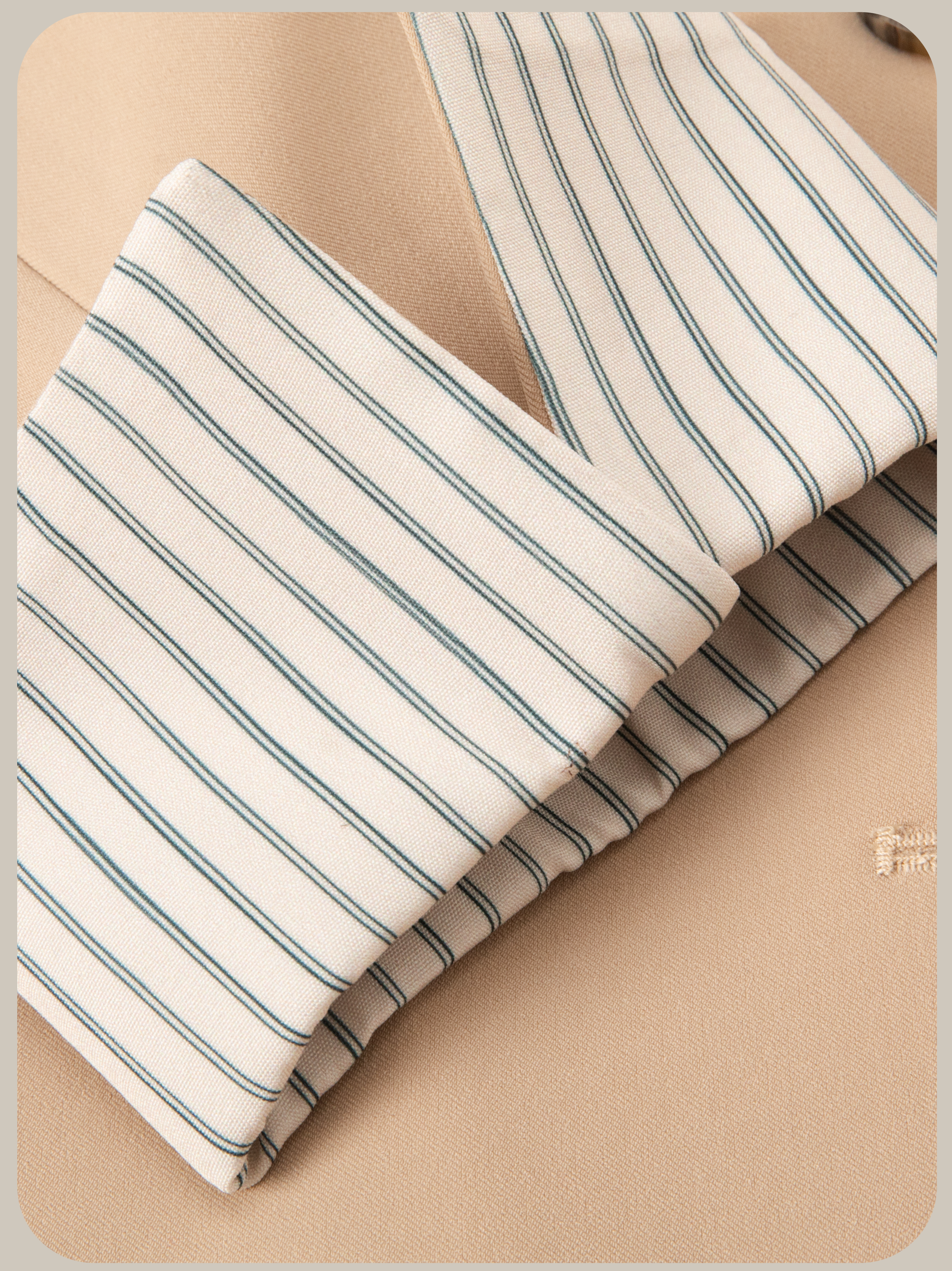 ・予約商品・ Loose Suit Stripe Cuff Jacket/ルーズストライプ袖口ジャケット