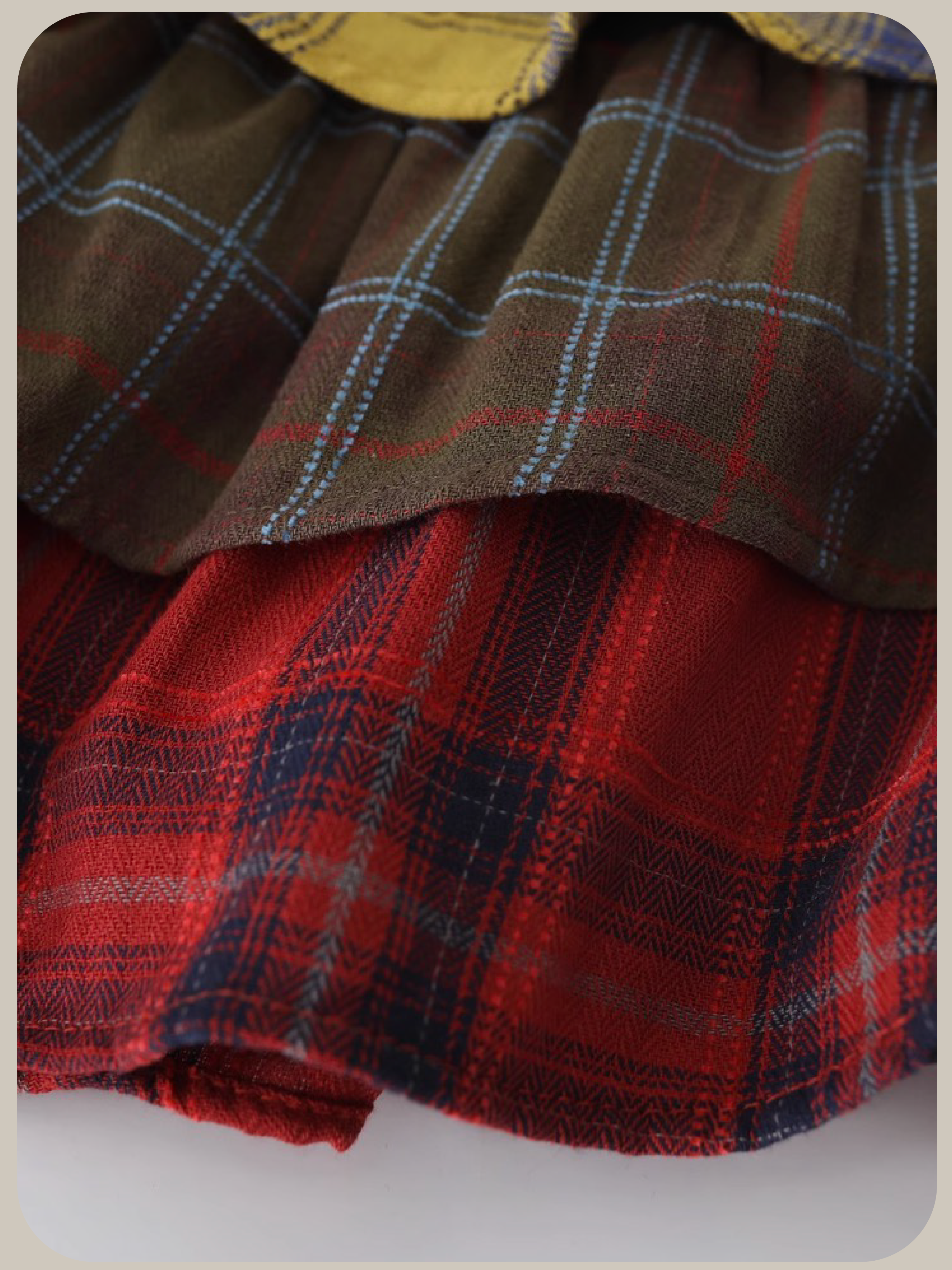 Asymmetry Check Mix Skirt/アシンメトリーチェックミックススカート