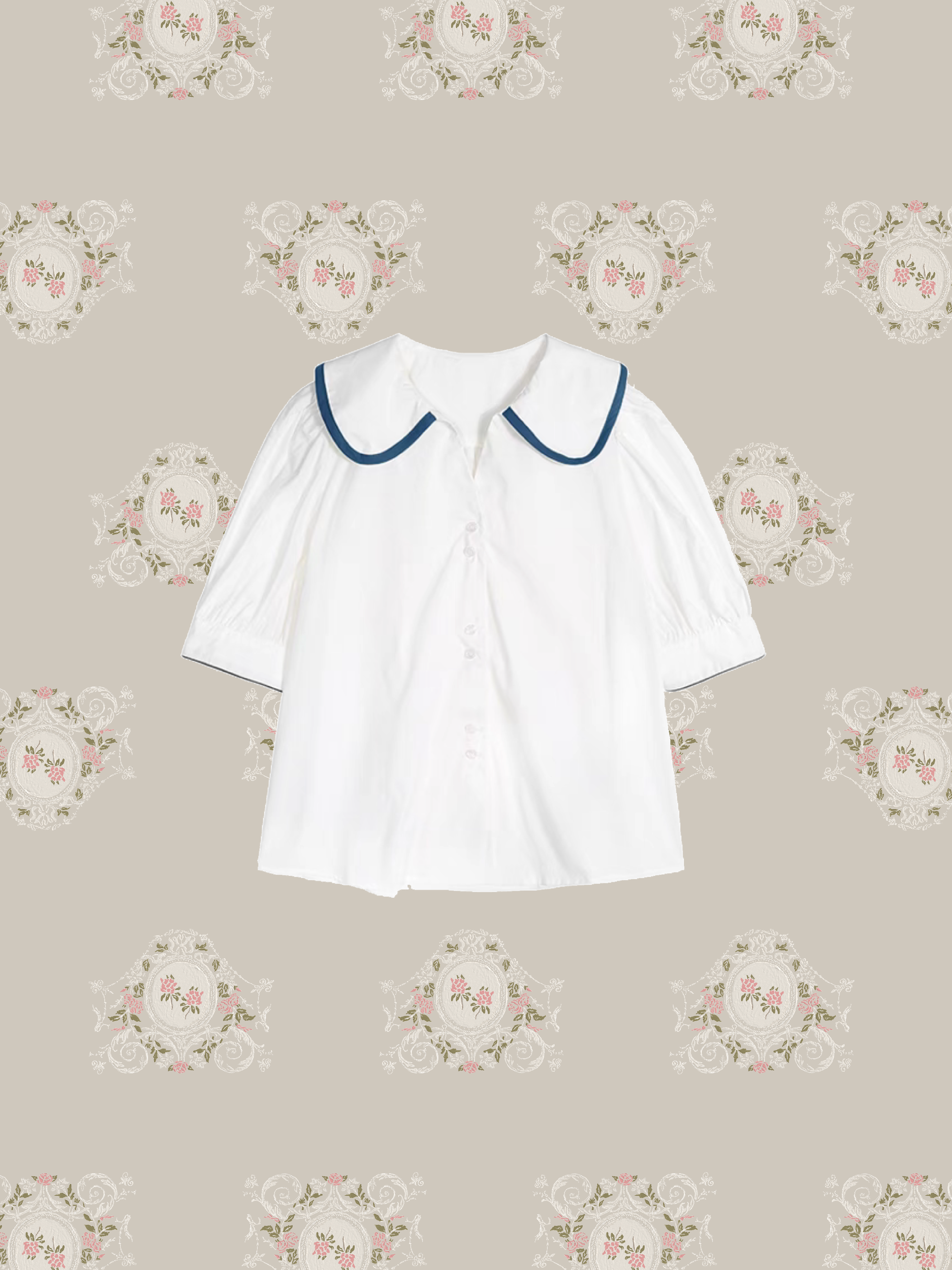 Baby Collar Puff Sleeve Shirt/ベビーカラーパフスリーブシャツ