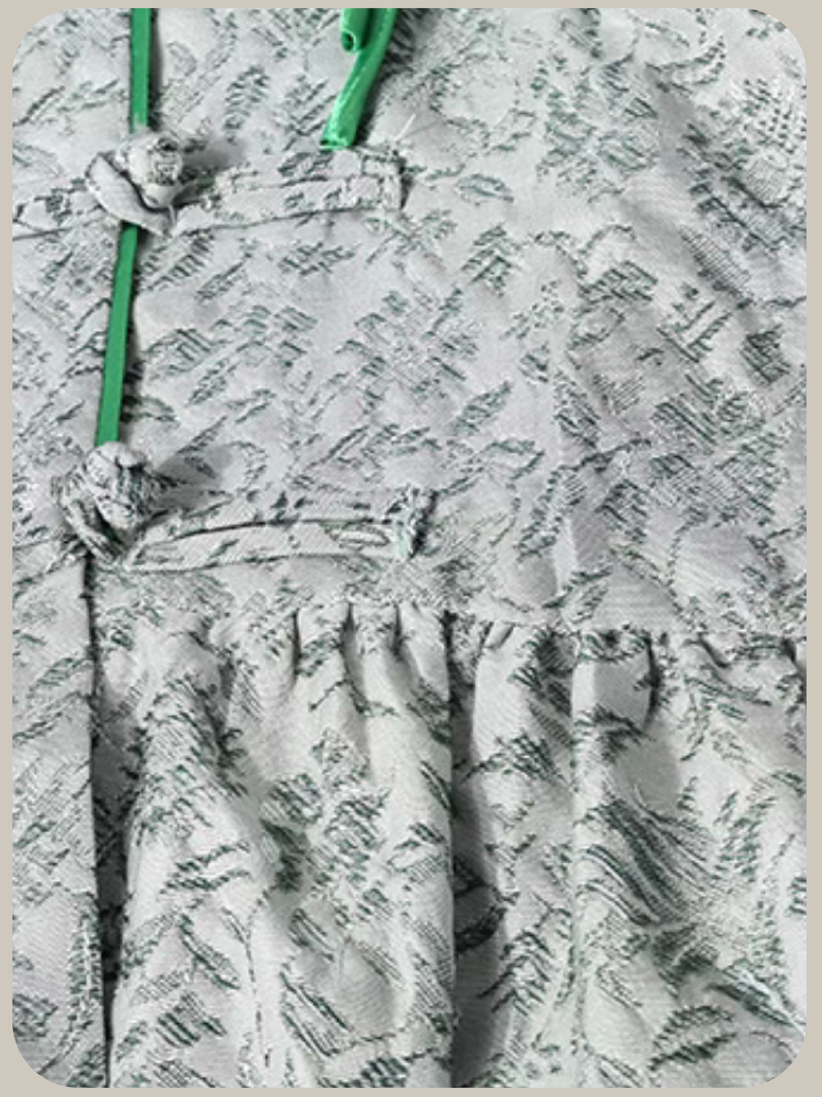 Texture Embossed Puff Sleeve One Piece/テクスチャーエンボスパフスリーブワンピース