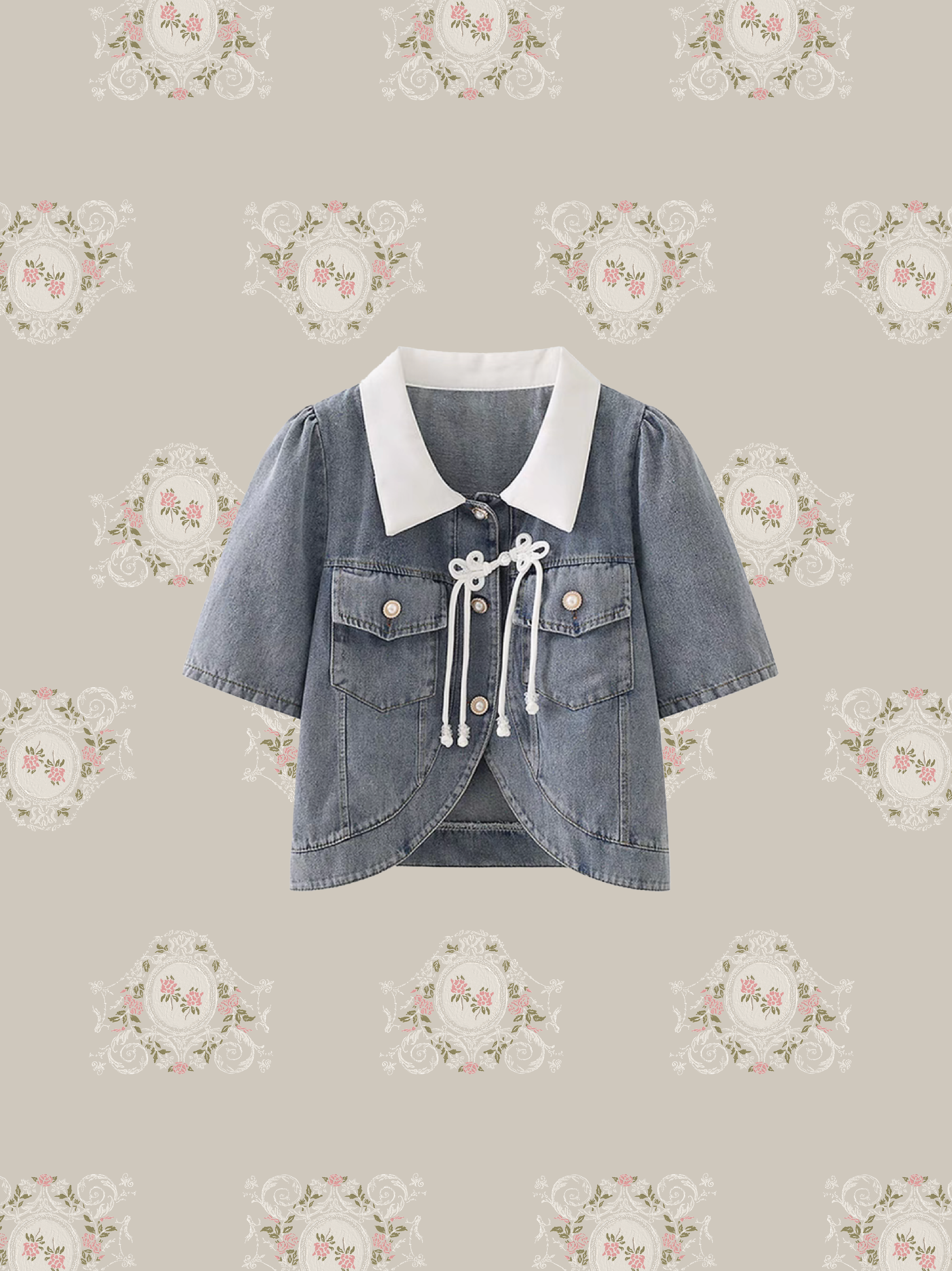 Contrasting Color Buttoned Jacket/コントラスティングカラージャケット.