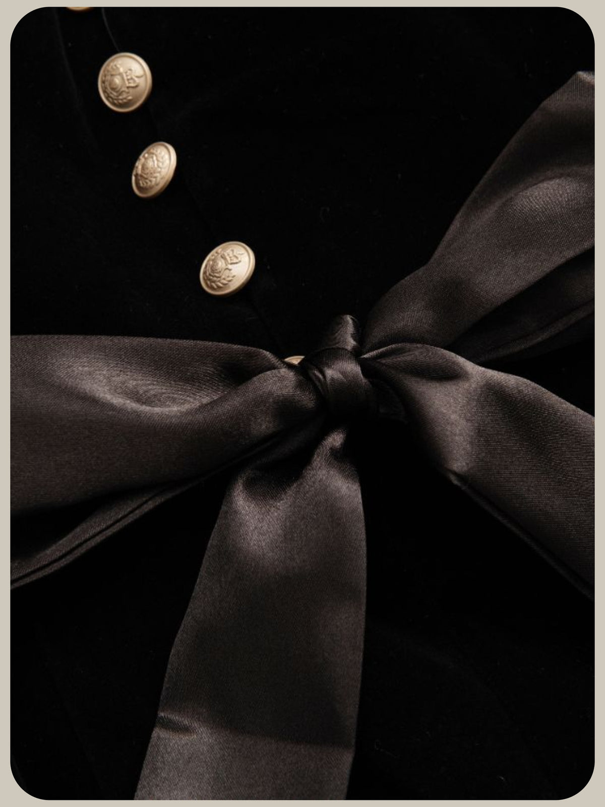 Satin Bow Velvet Mini Dress/サテンリボン付きベルベットミニドレス