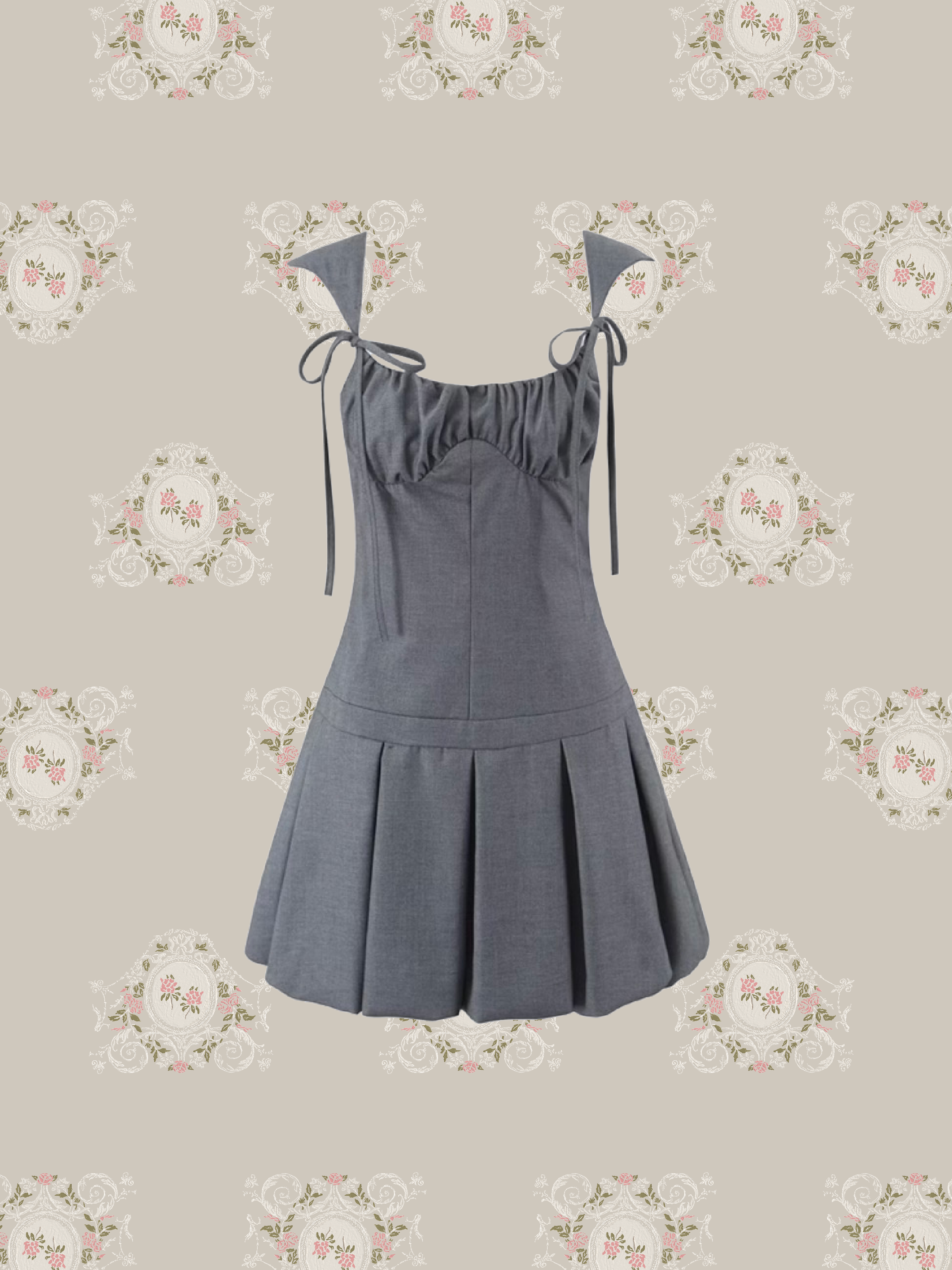 French Cami Gather One Piece/フレンチキャミギャザーワンピース