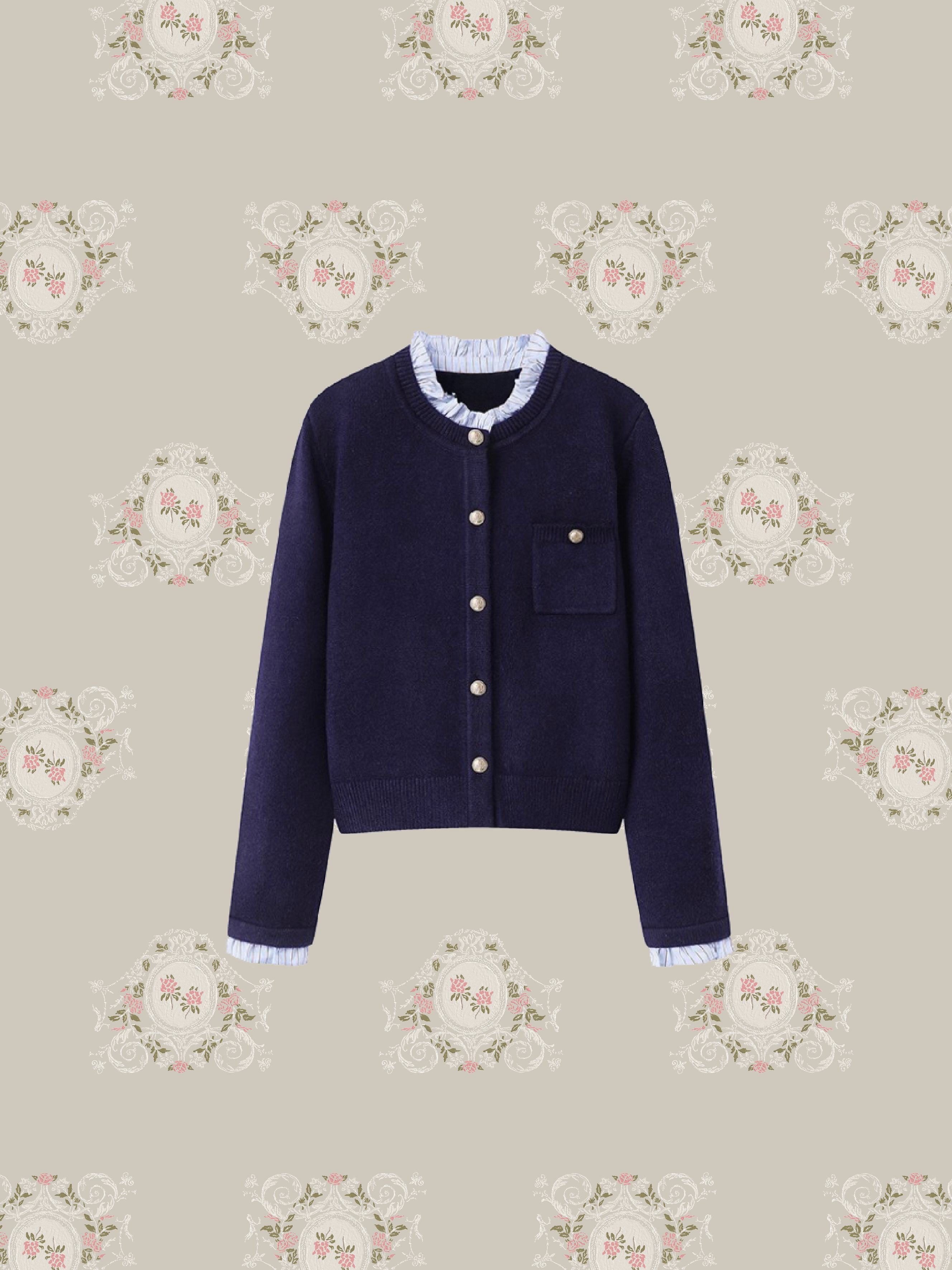 Frill Piping Cardigan/フリルパイピングカーディガン