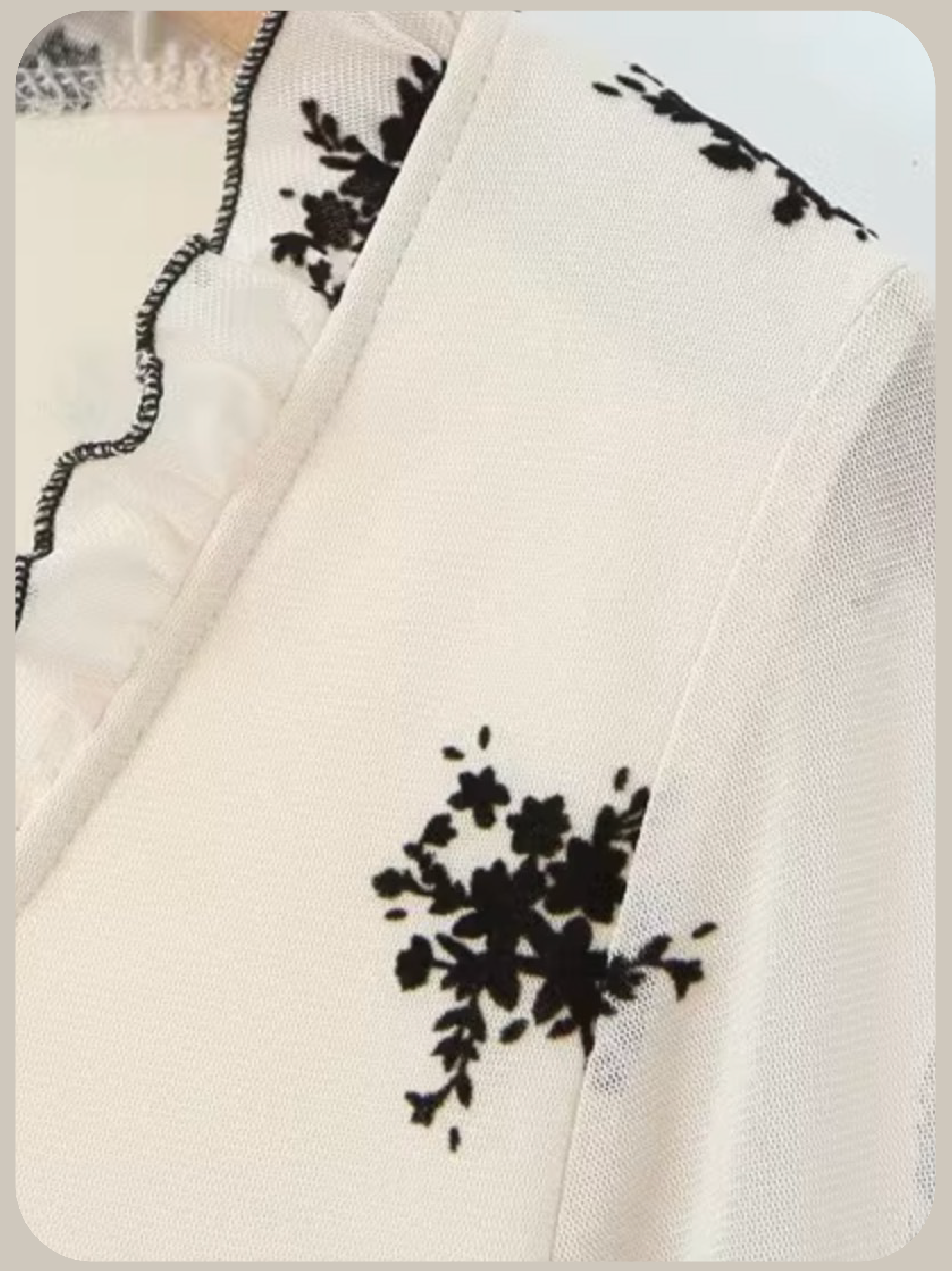 Frill Piping Floral Blouse/フリルパイピング花柄ブラウス