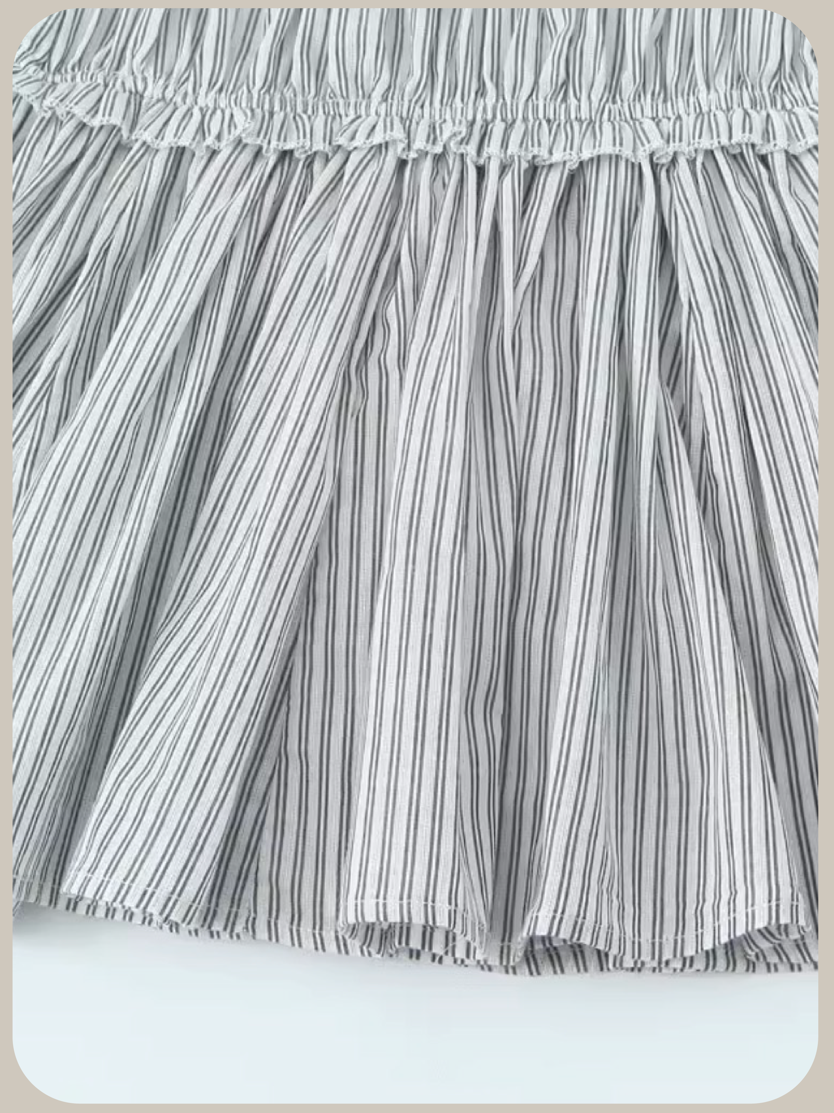 Gathering Stripe Vest Dress/ギャザーストライプベストドレス