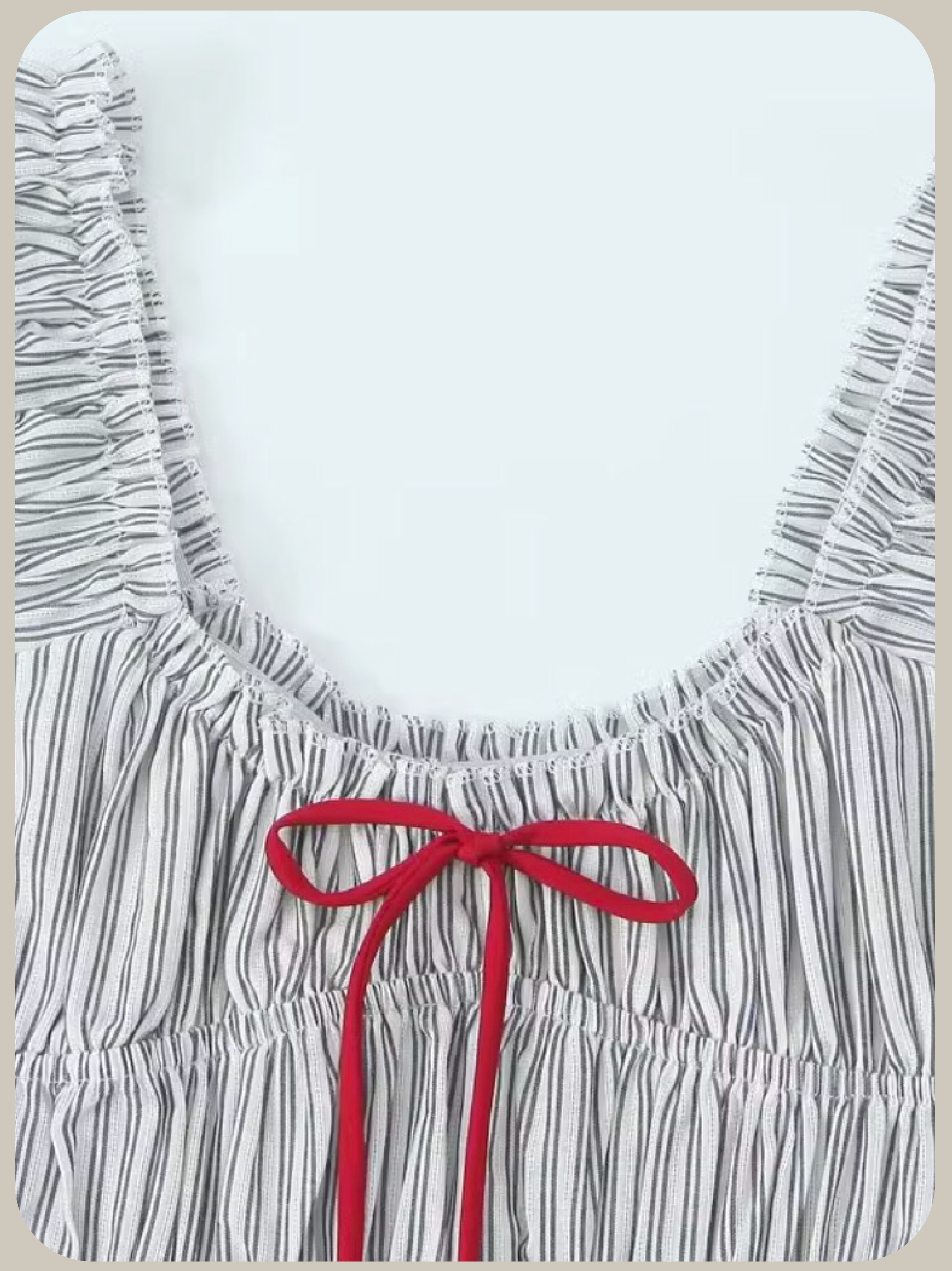 Gathering Stripe Vest Dress/ギャザーストライプベストドレス