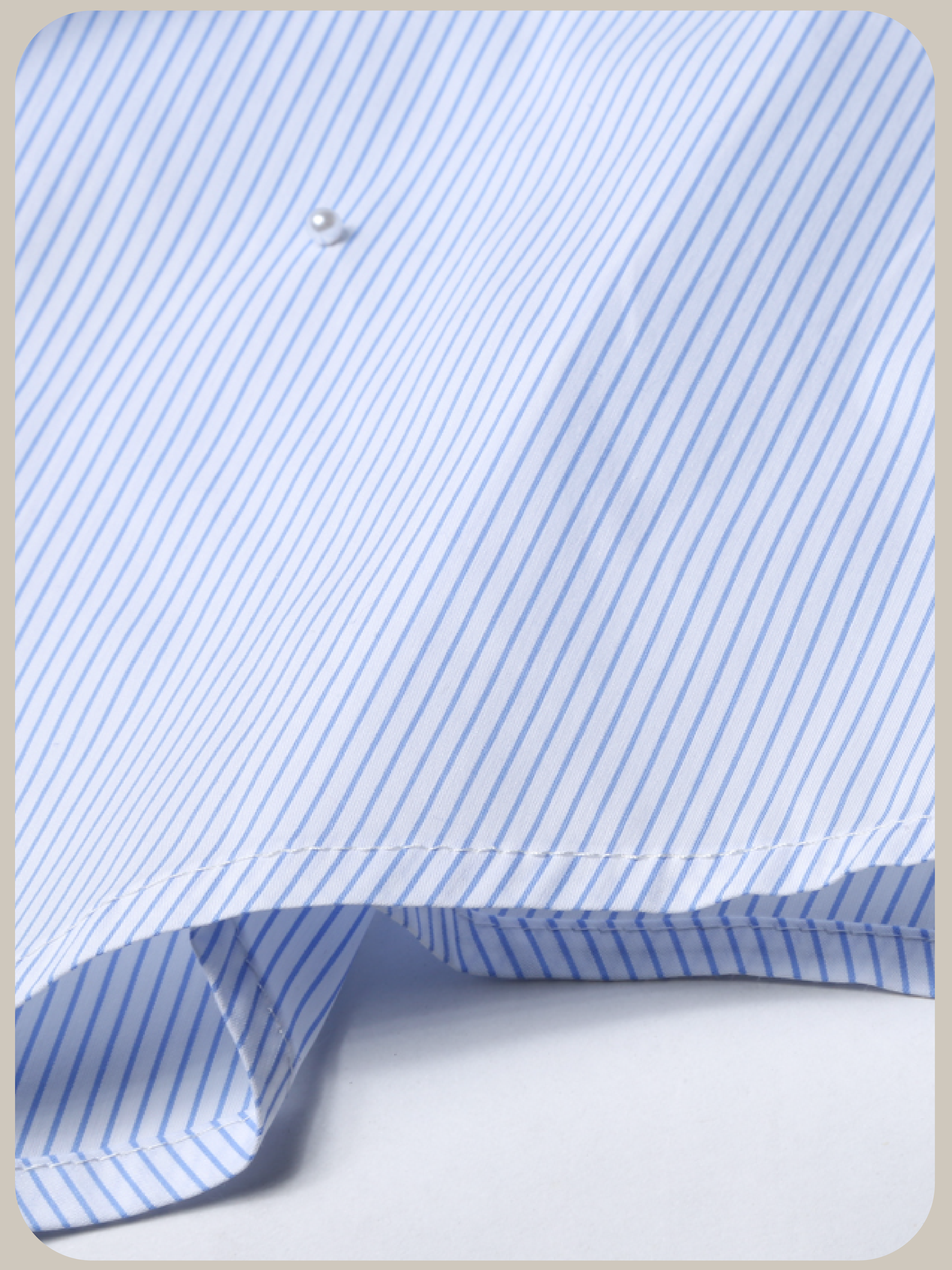 Handmade Pearl Deco Stripe Shirt ハンドメイドパールデコストライプシャツ