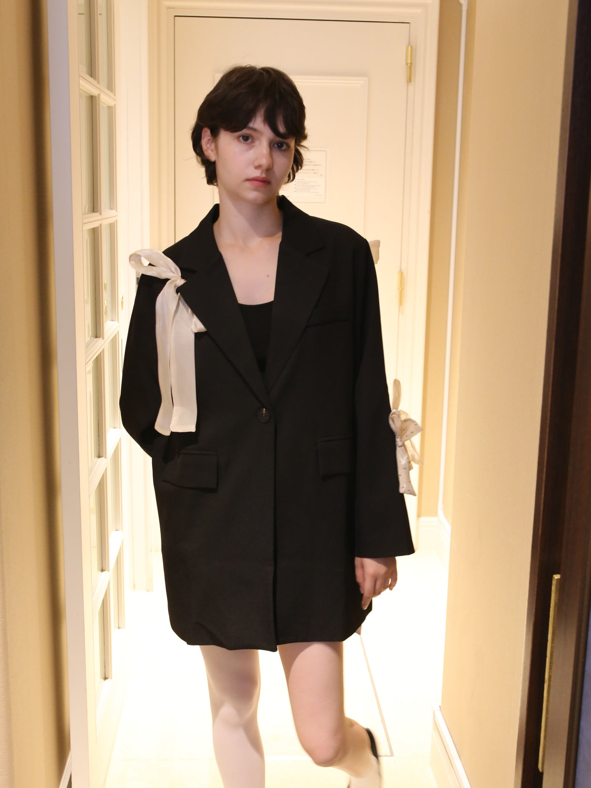 ・予約商品・Ribbon Attacthed Black Jacket