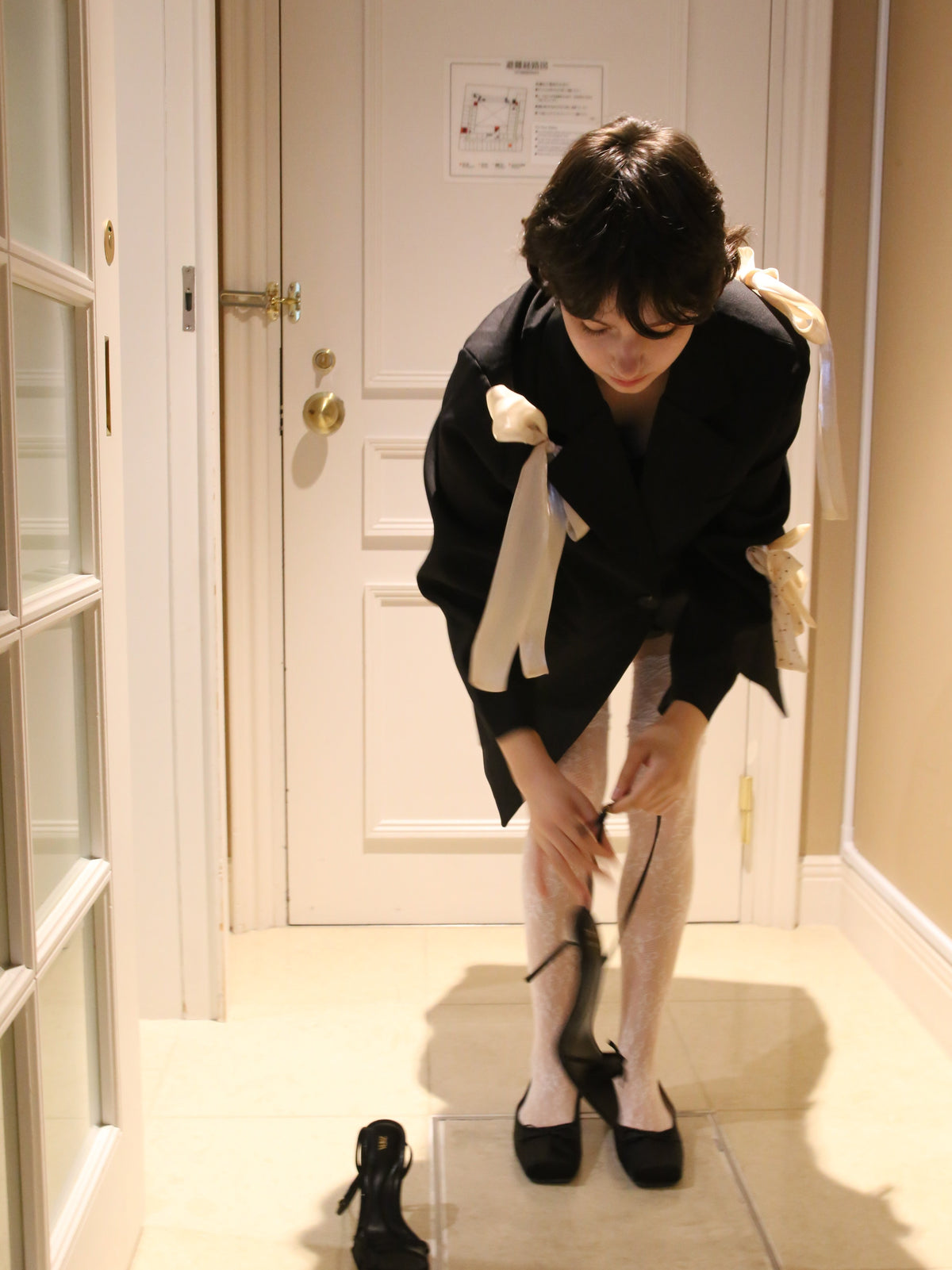 ・予約商品・Ribbon Attacthed Black Jacket